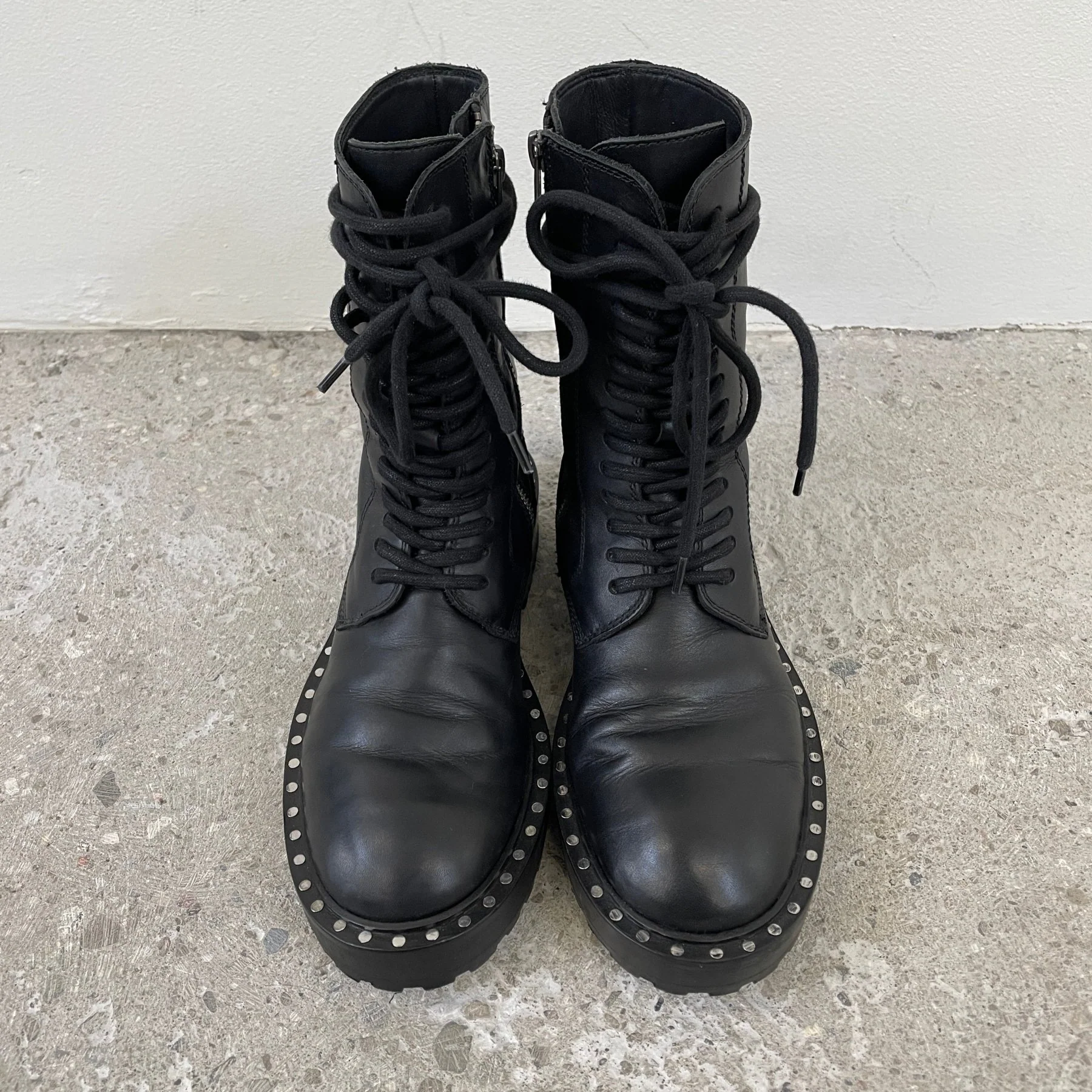 Ann Demeulemeester Nailed Sole Combat Boots - Image 3
