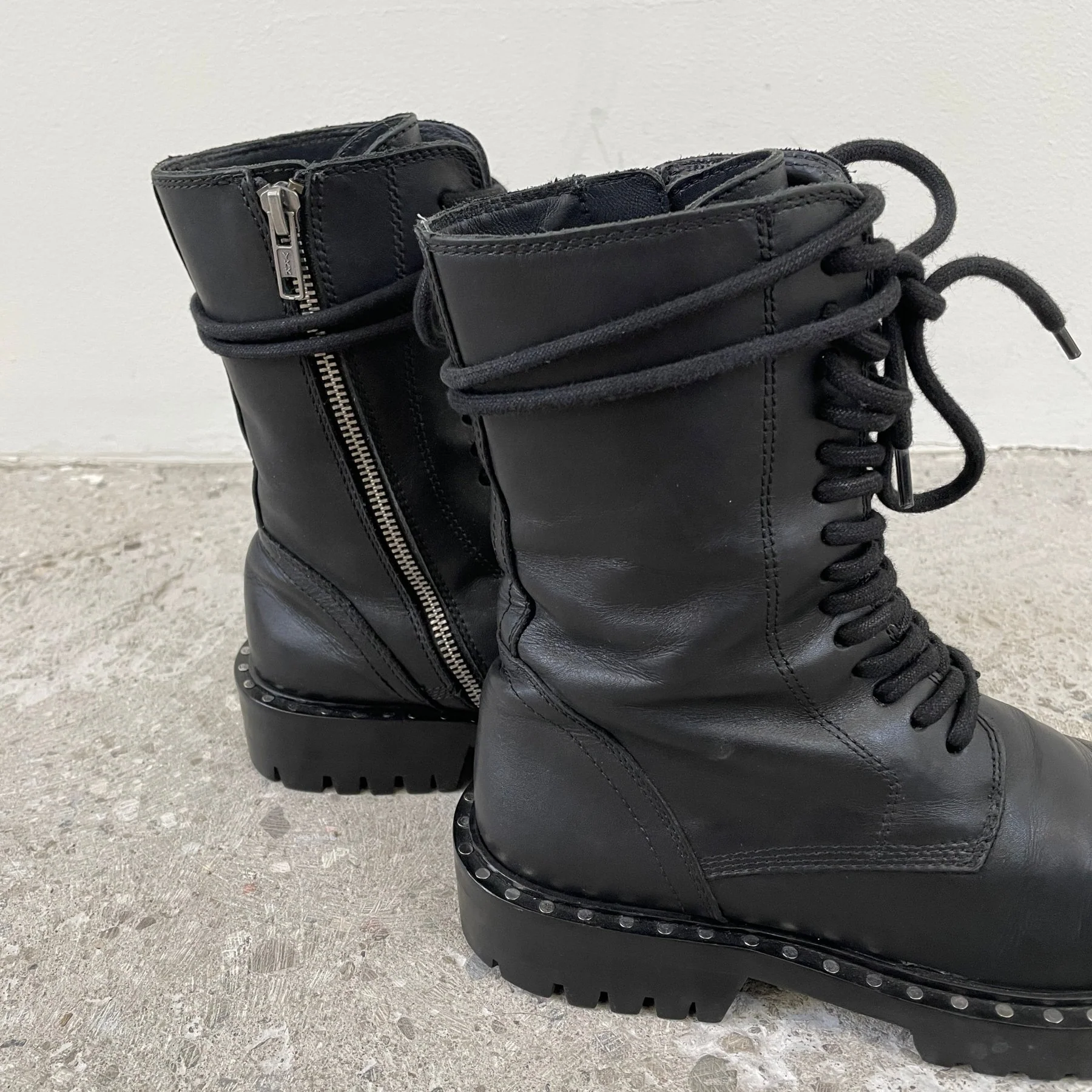 Ann Demeulemeester Nailed Sole Combat Boots - Image 6