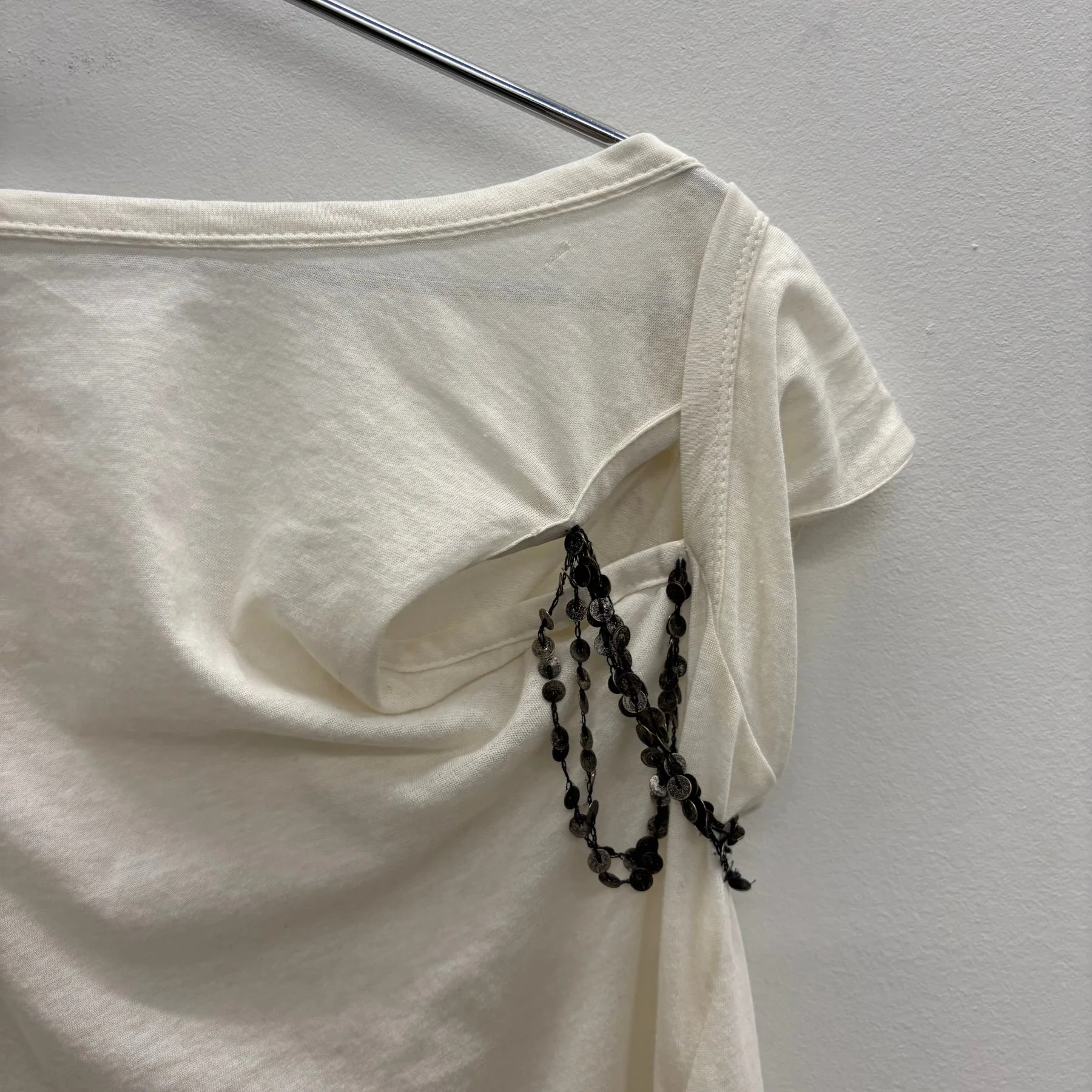 Ann Demeulemeester Off The Shoulder Sheer Top - Image 7