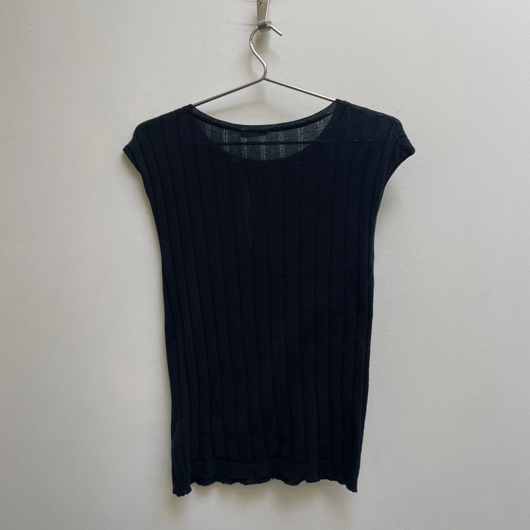 90s Ann Demeulemeester Sleeveless Ribbed Top - Image 2