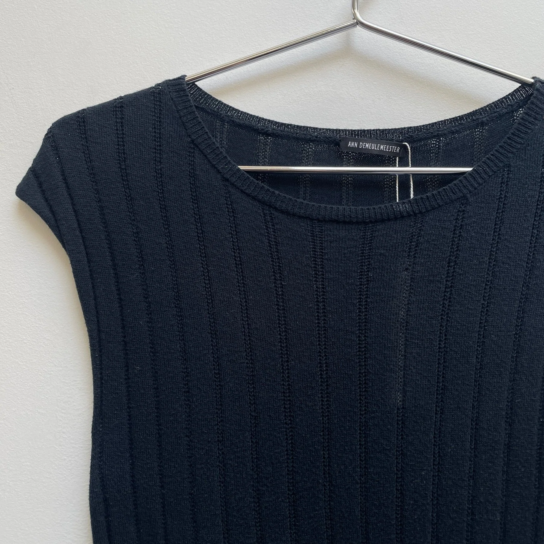 90s Ann Demeulemeester Sleeveless Ribbed Top - Image 4