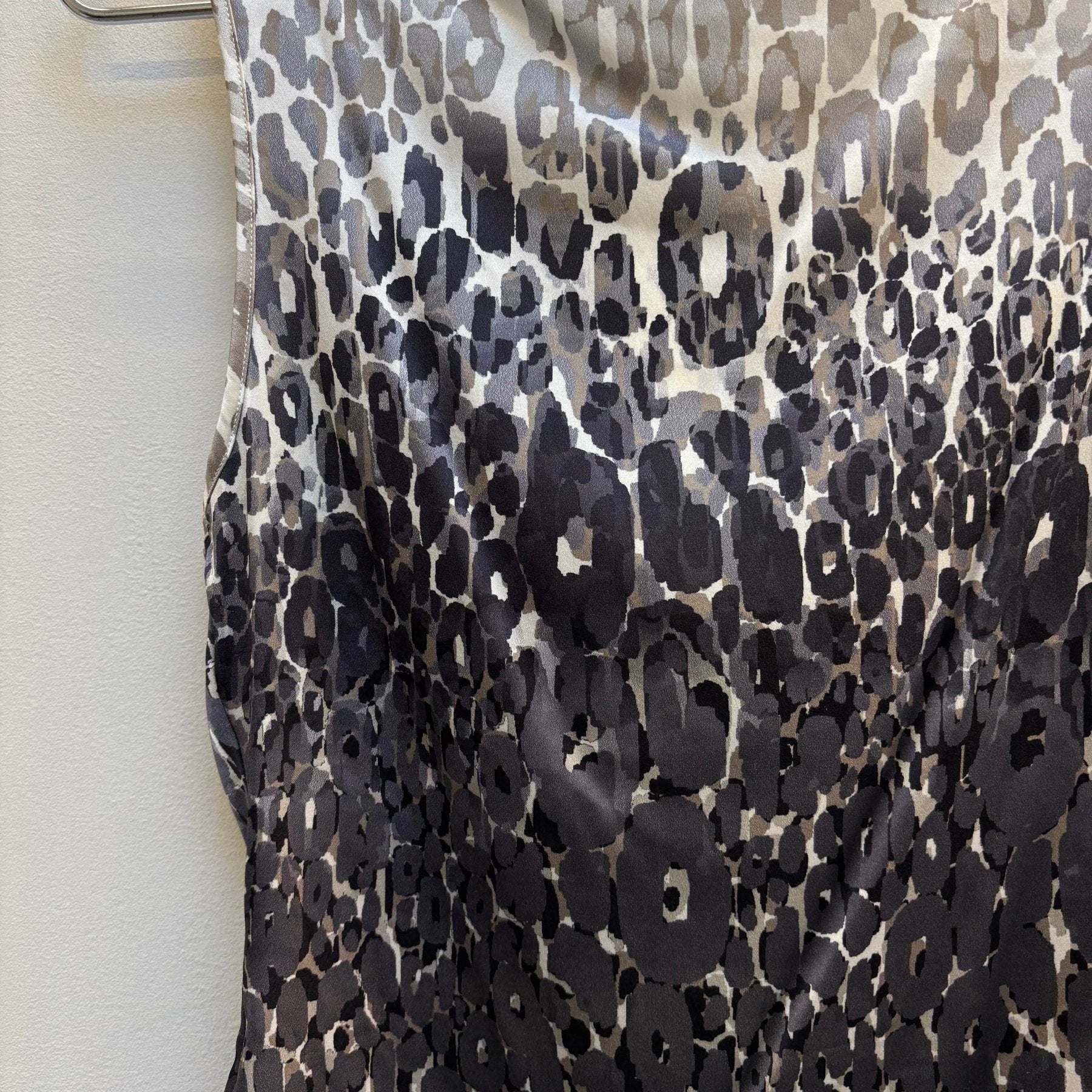 Anne Fontaine Patterned Silk Drape Neck Top - Image 7