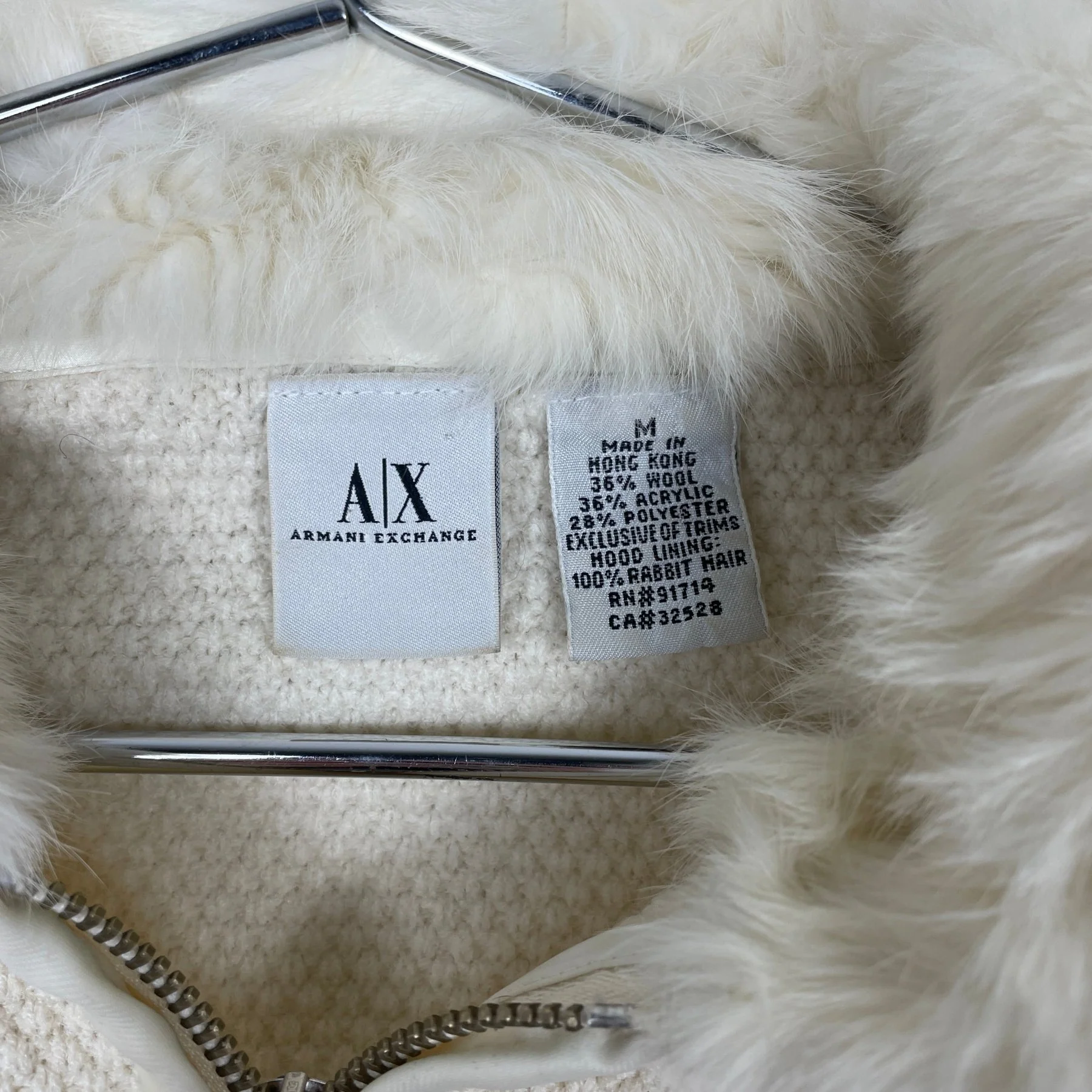 00s Armani Rabbit Fur Hoodie - Image 8