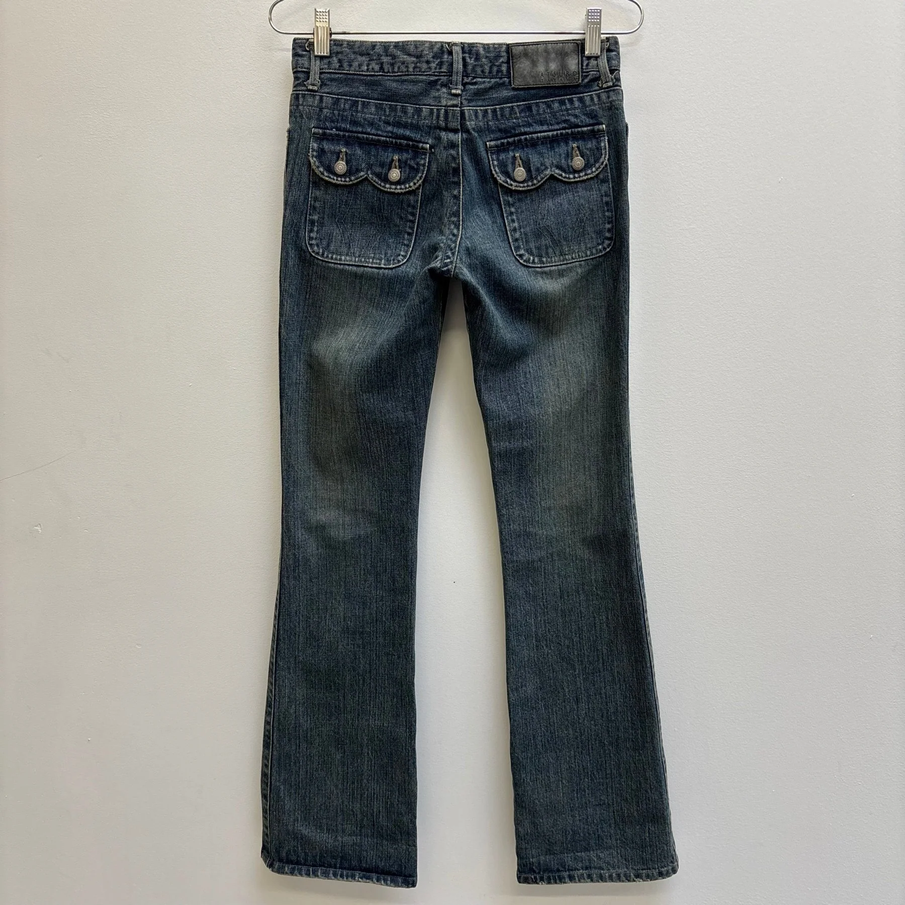 Atsuro Tayama Faded Distressed Flare Jeans - Image 2