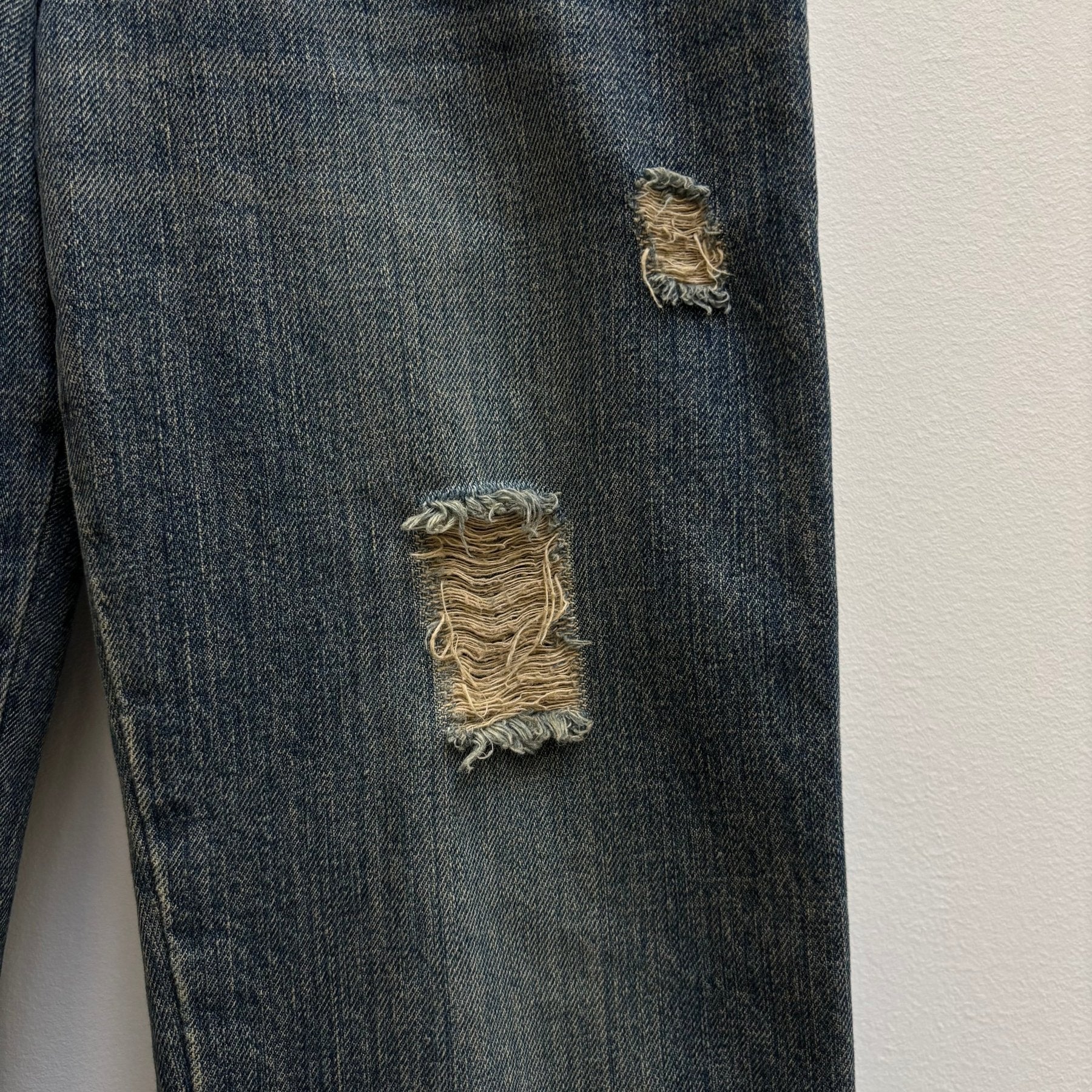 Atsuro Tayama Faded Distressed Flare Jeans - Image 6
