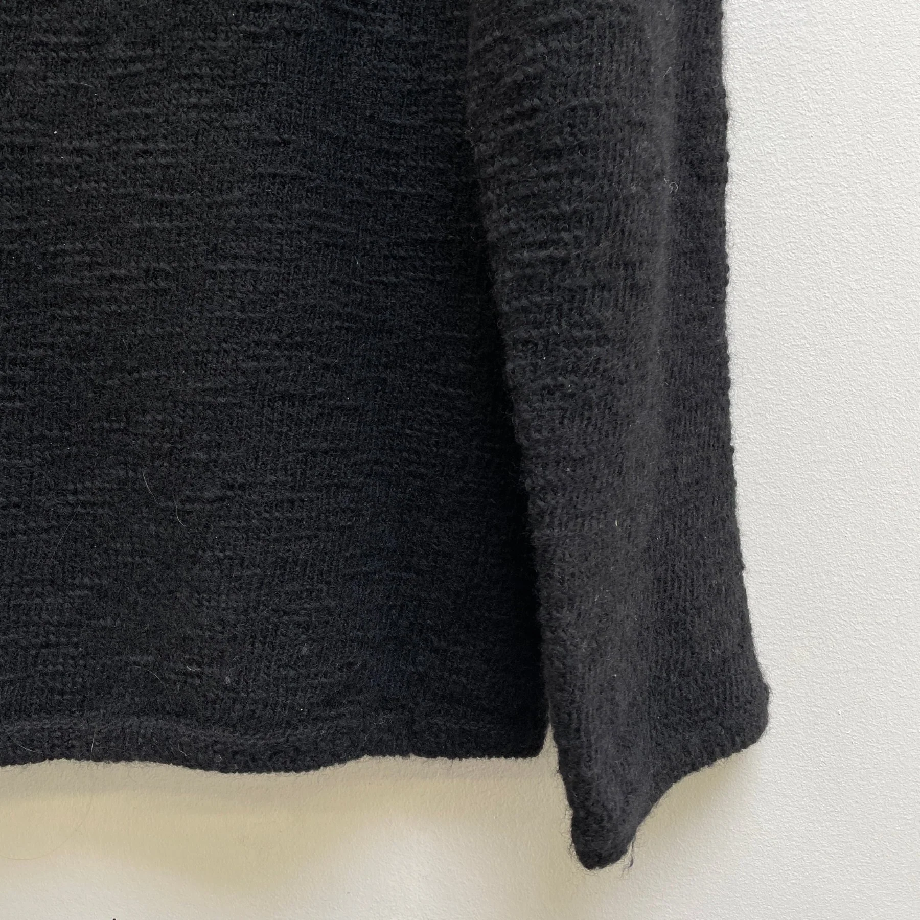 AW23 Comme Des Garçons BLACK Distressed Wool Sweater - Image 10