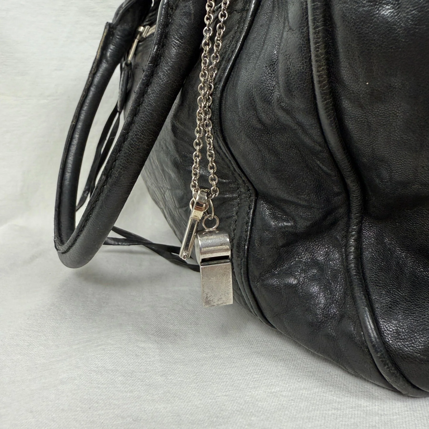 Balenciaga Agneau Whistle Handbag - Image 7