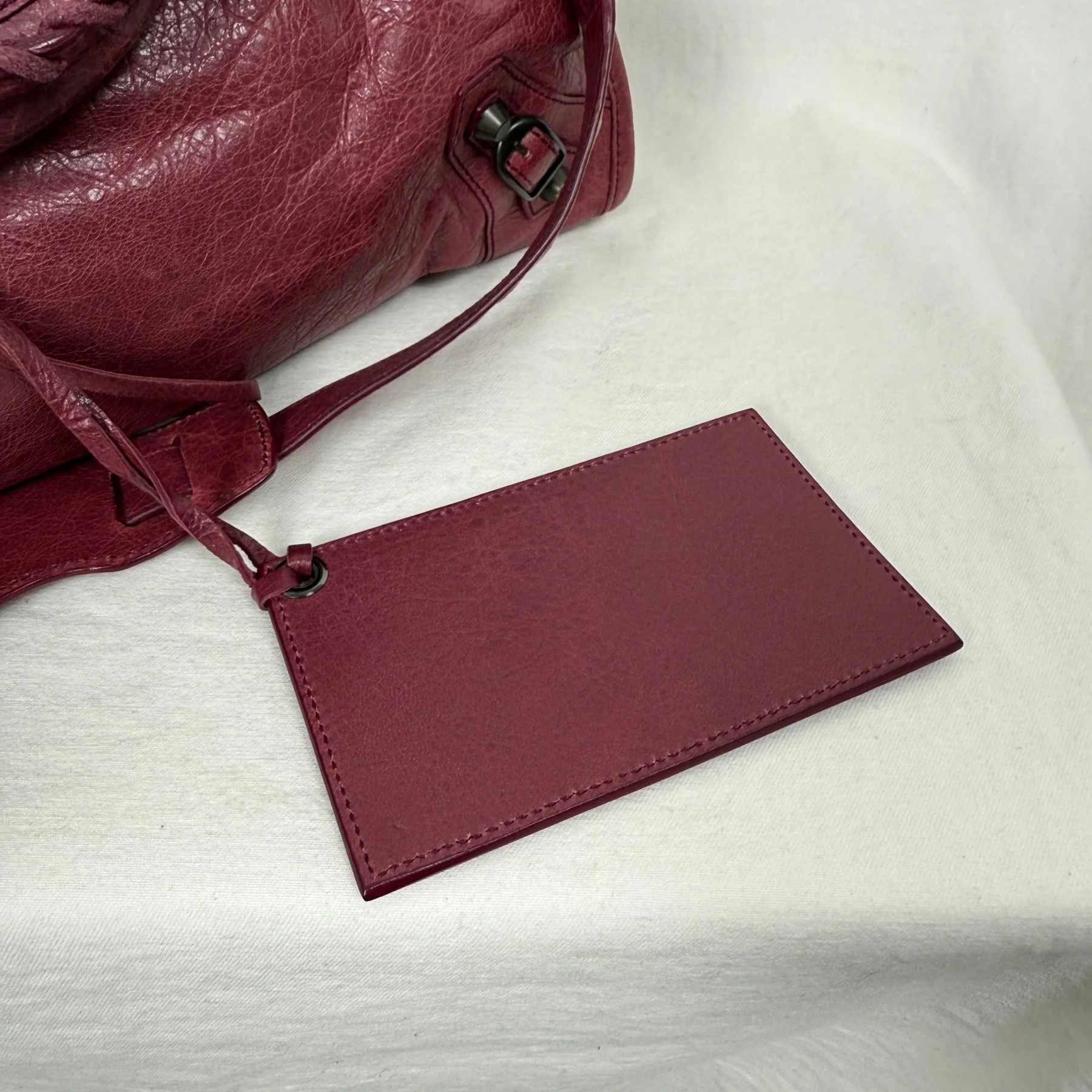 FW12 Balenciaga City Bag Wine Red - Image 10