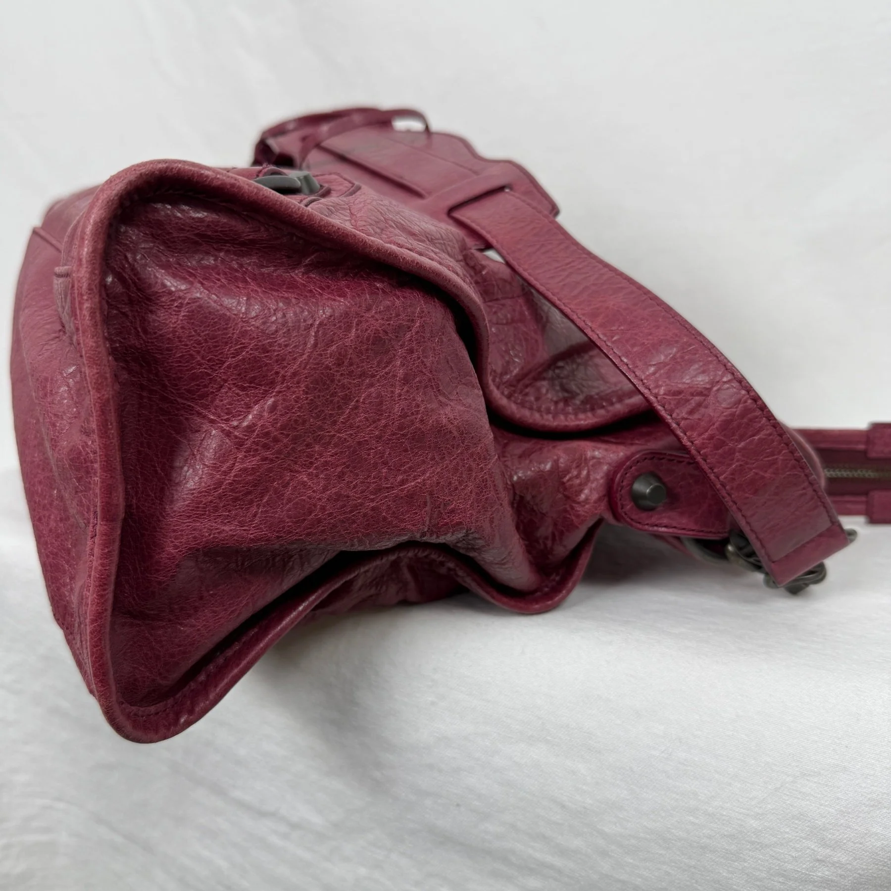 FW12 Balenciaga City Bag Wine Red - Image 7