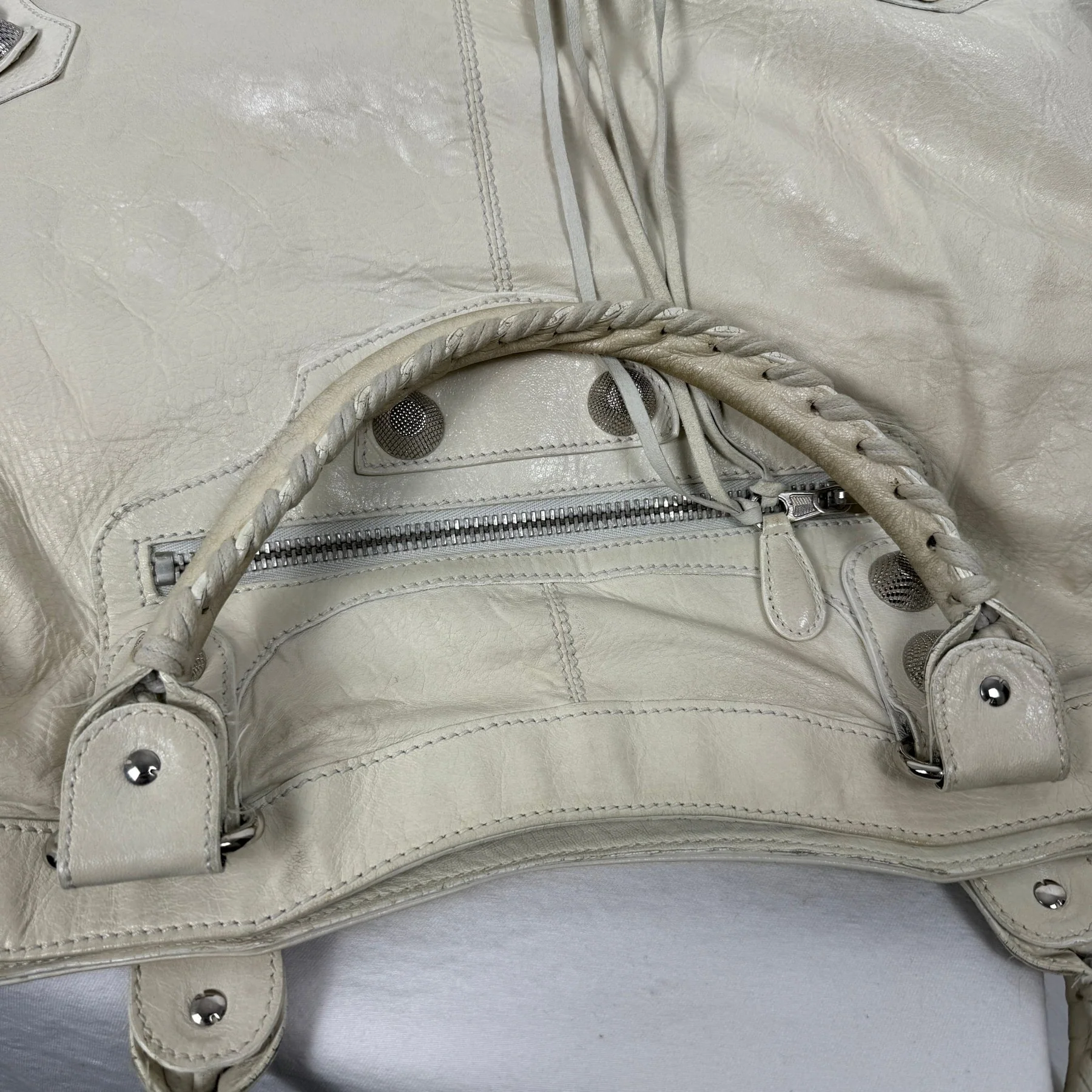 Balenciaga Giant Work Bag In Ivory - Image 6