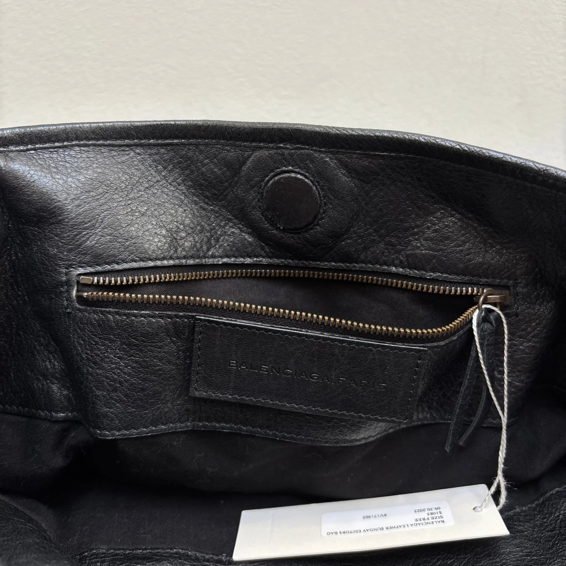 Balenciaga Leather Sunday Editors Leather Handbag - Image 16