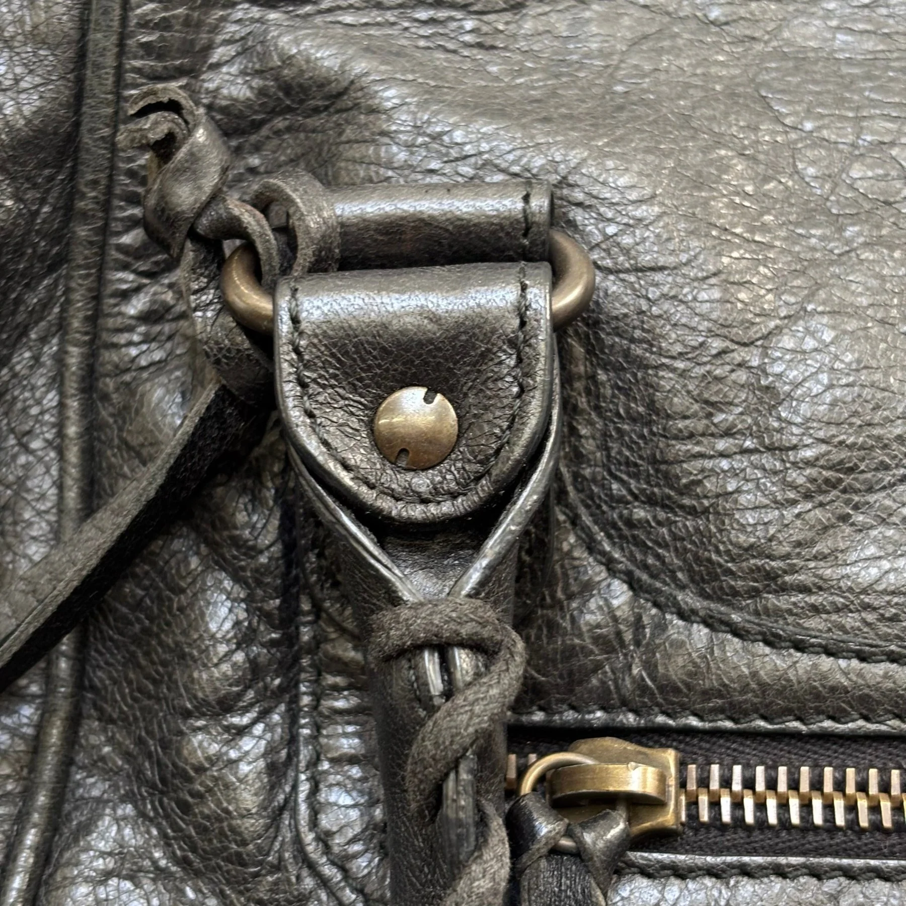 Balenciaga Leather Sunday Editors Leather Handbag - Image 19