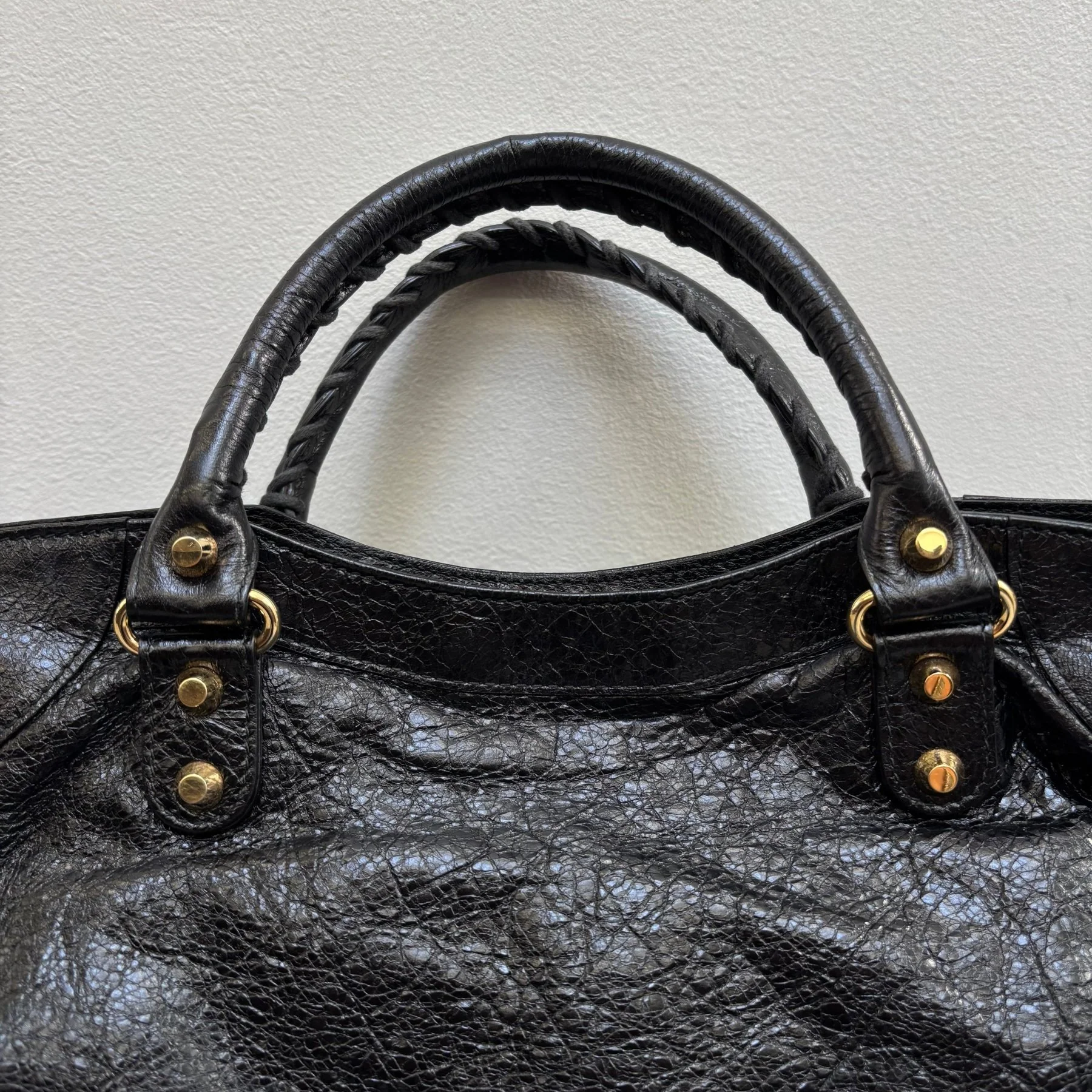 Balenciaga Velo Motocross Leather Handbag - Image 11