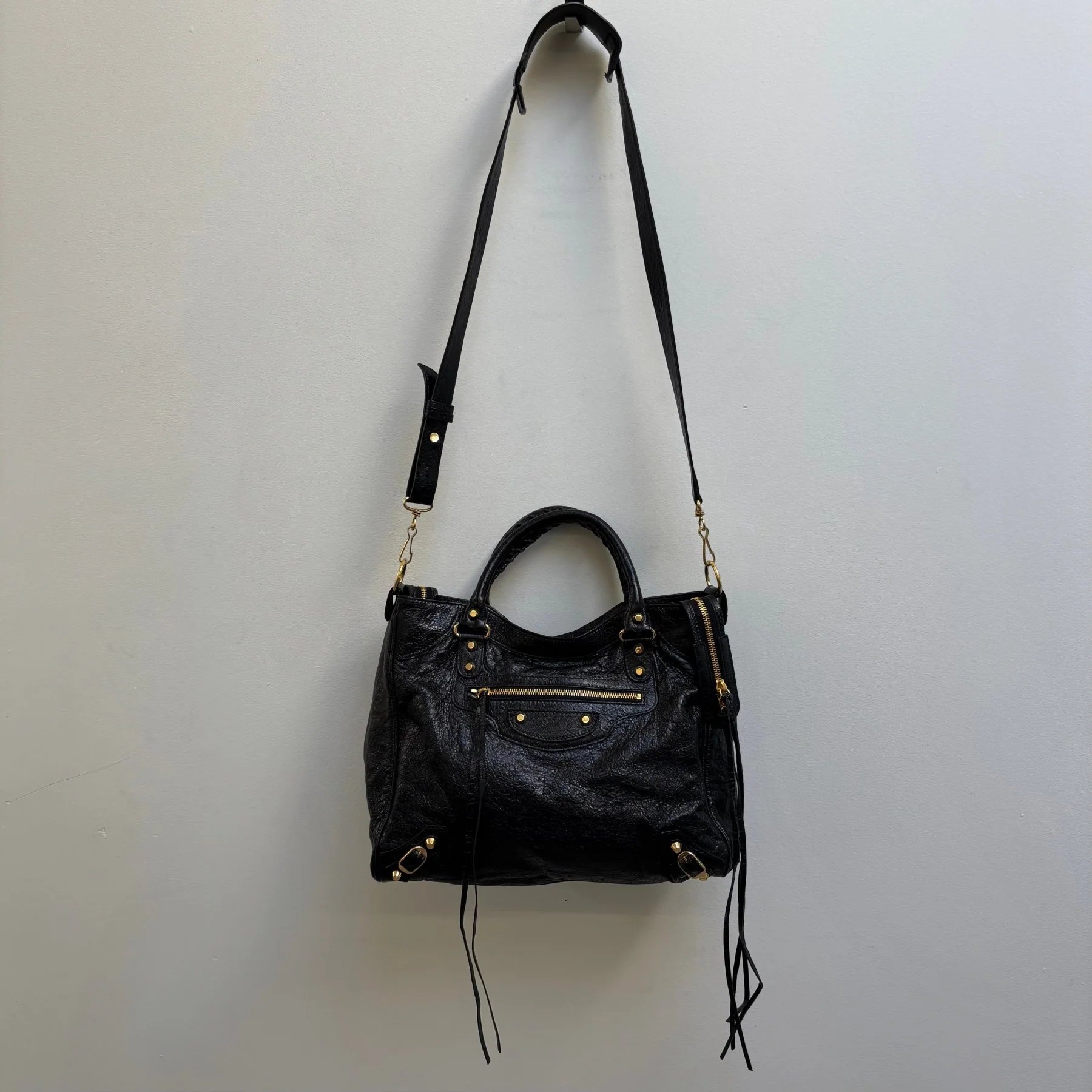 Balenciaga Velo Motocross Leather Handbag - Image 3