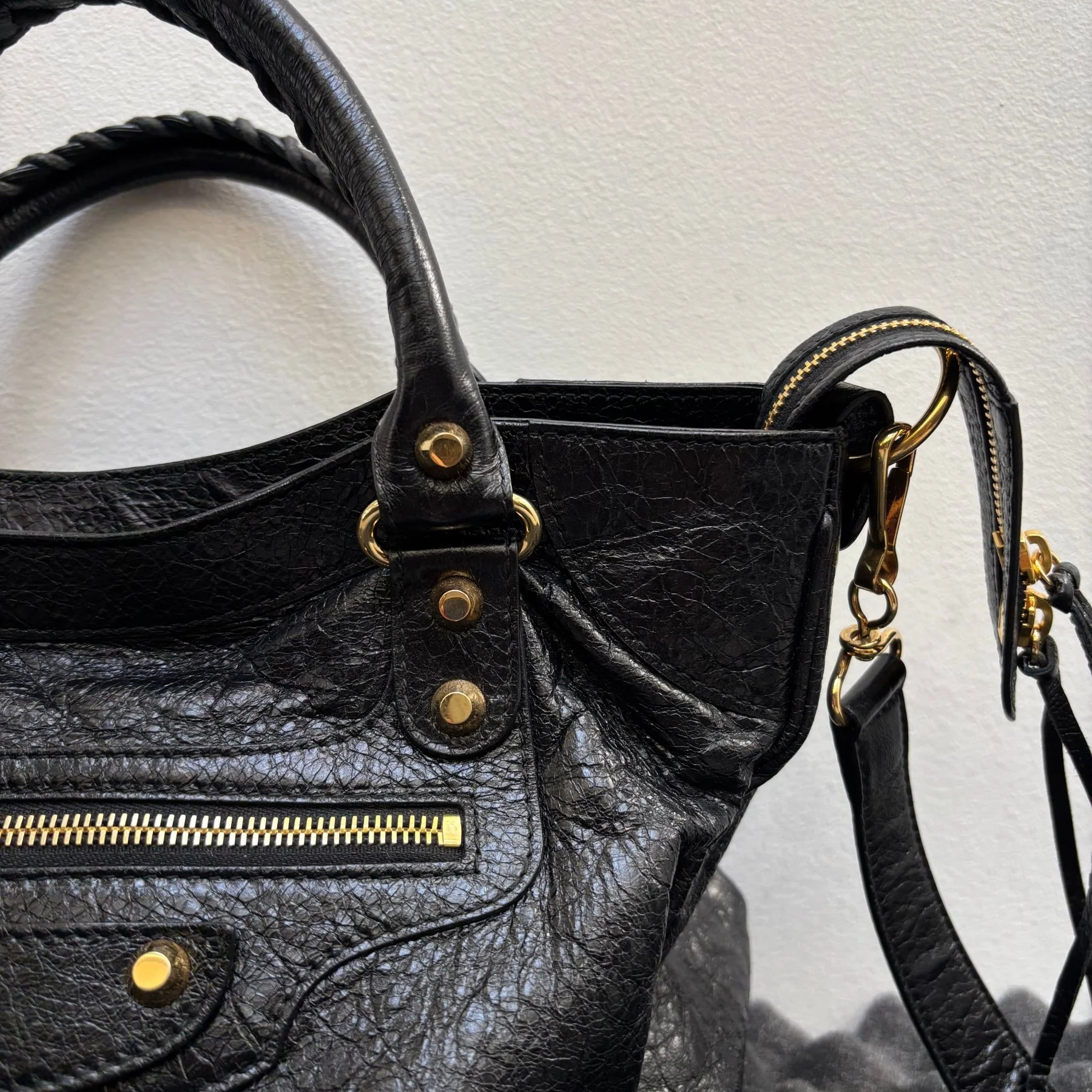 Balenciaga Velo Motocross Leather Handbag - Image 6