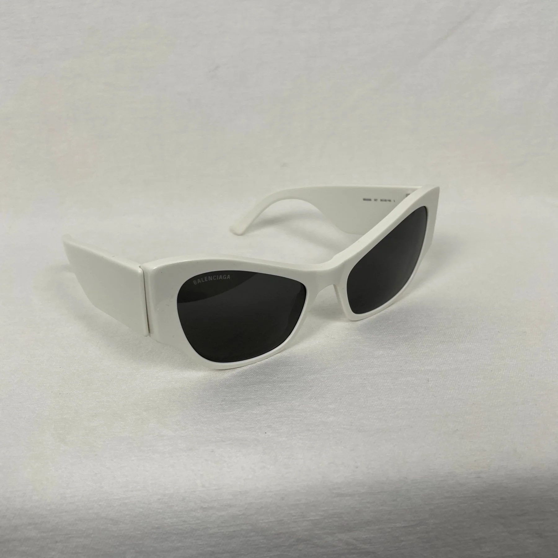 Balenciaga White Alien Sunglasses - Image 3