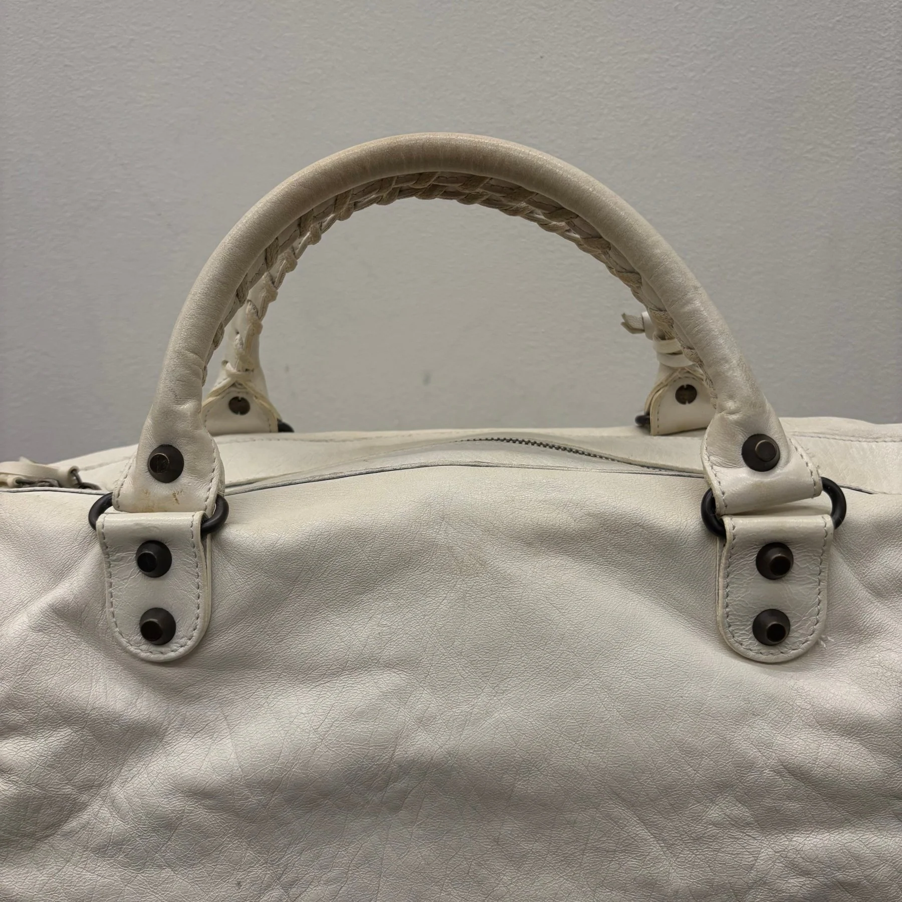 Balenciaga White Twiggy Leather Bag - Image 11