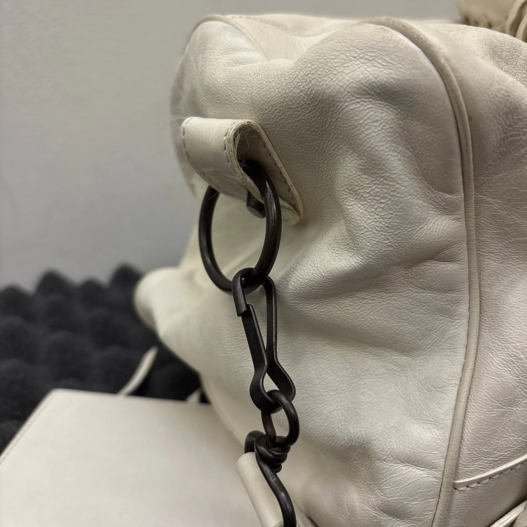 Balenciaga White Twiggy Leather Bag - Image 14