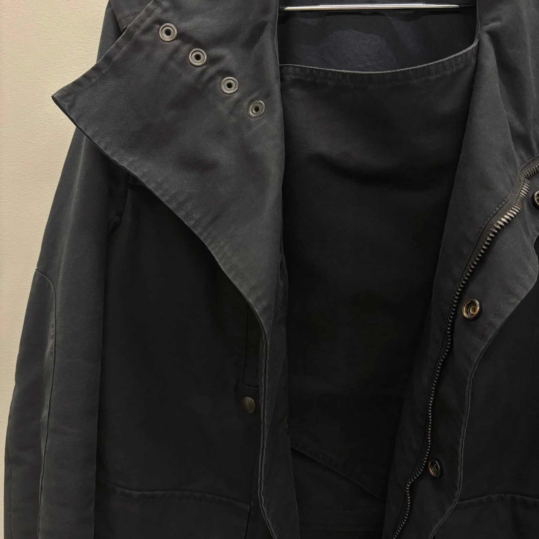 Balmain Biker Parka High Collar Jacket - Image 13