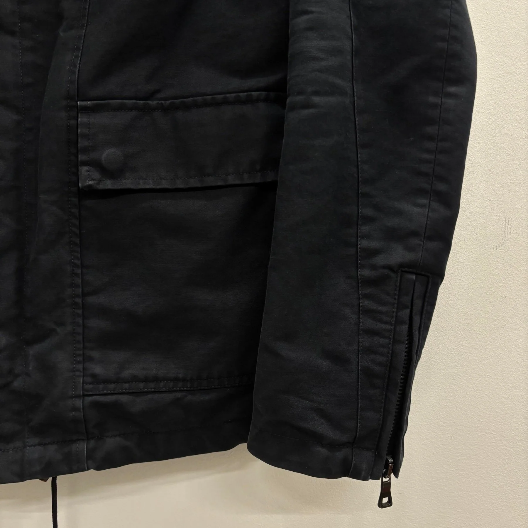Balmain Biker Parka High Collar Jacket - Image 4