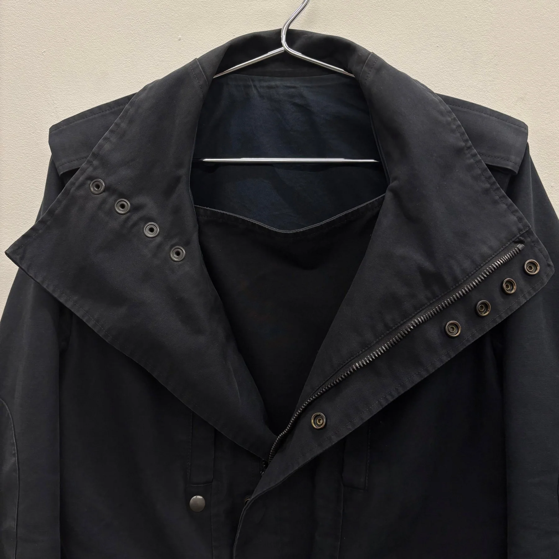 Balmain Biker Parka High Collar Jacket - Image 9