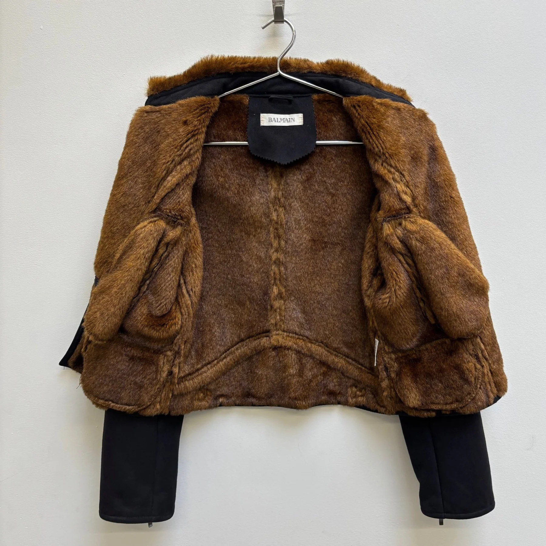 Balmain Fur Lining Zip Up Jacket - Image 12