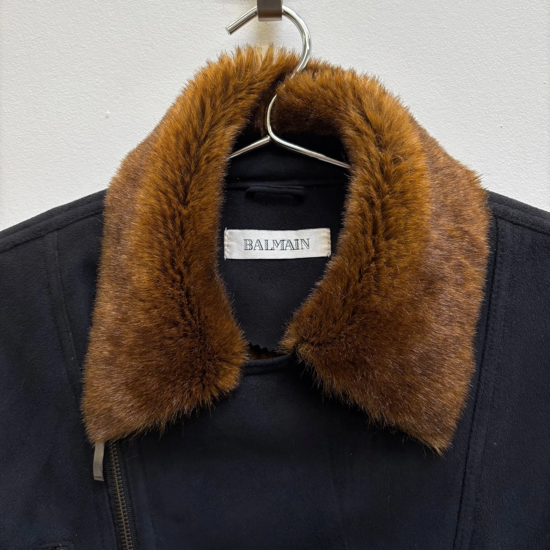 Balmain Fur Lining Zip Up Jacket - Image 3