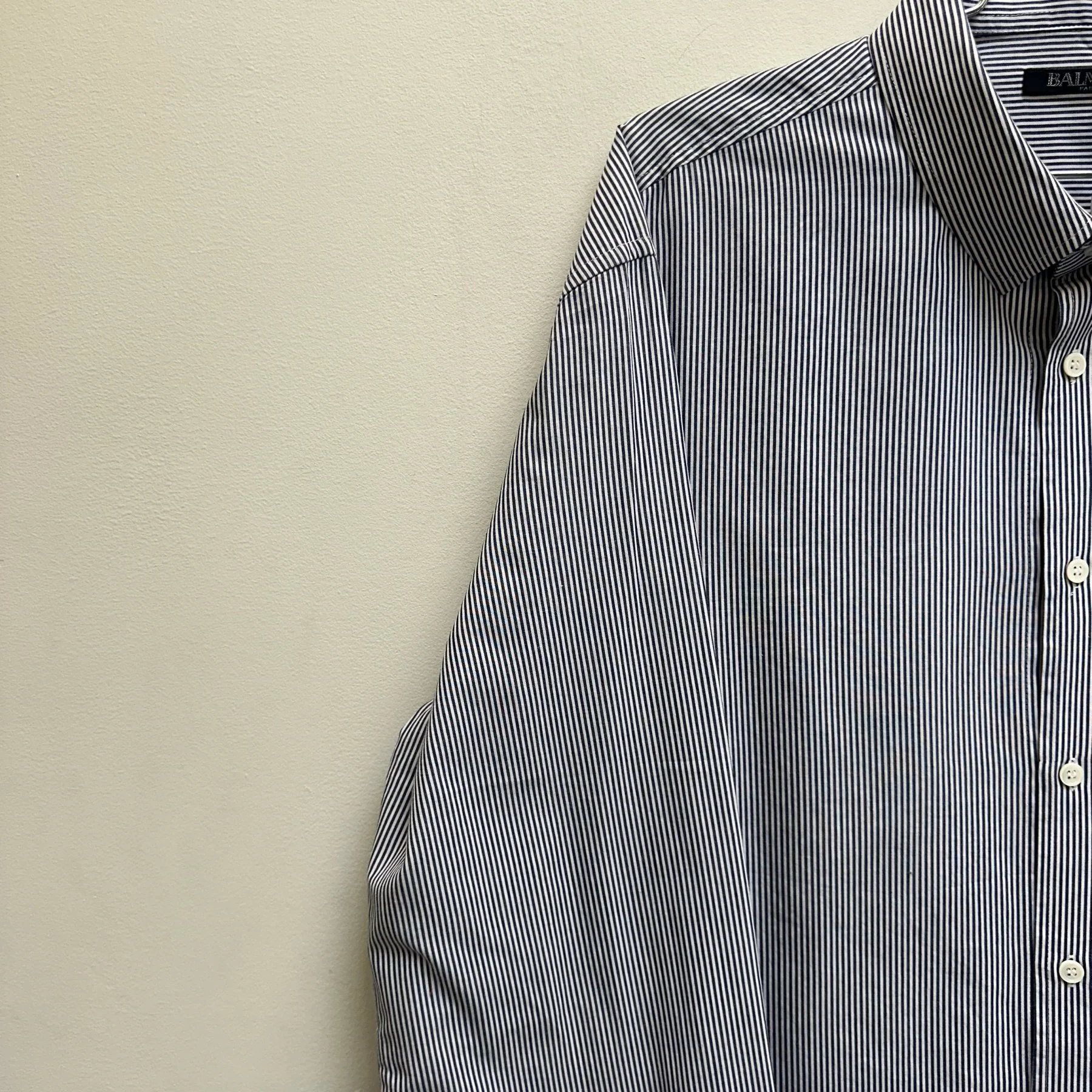 Balmain Pin Strip Embroidered Button Up Shirt - Image 5