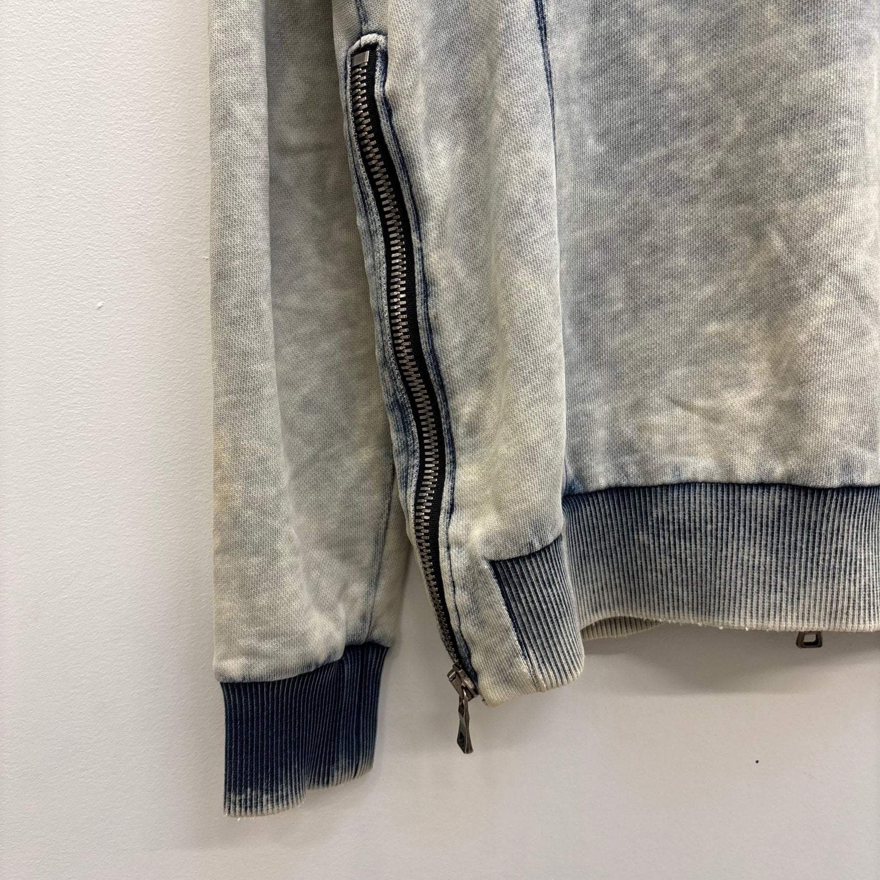 Balmain Semi Washed Zip Up Hoodie - Image 11