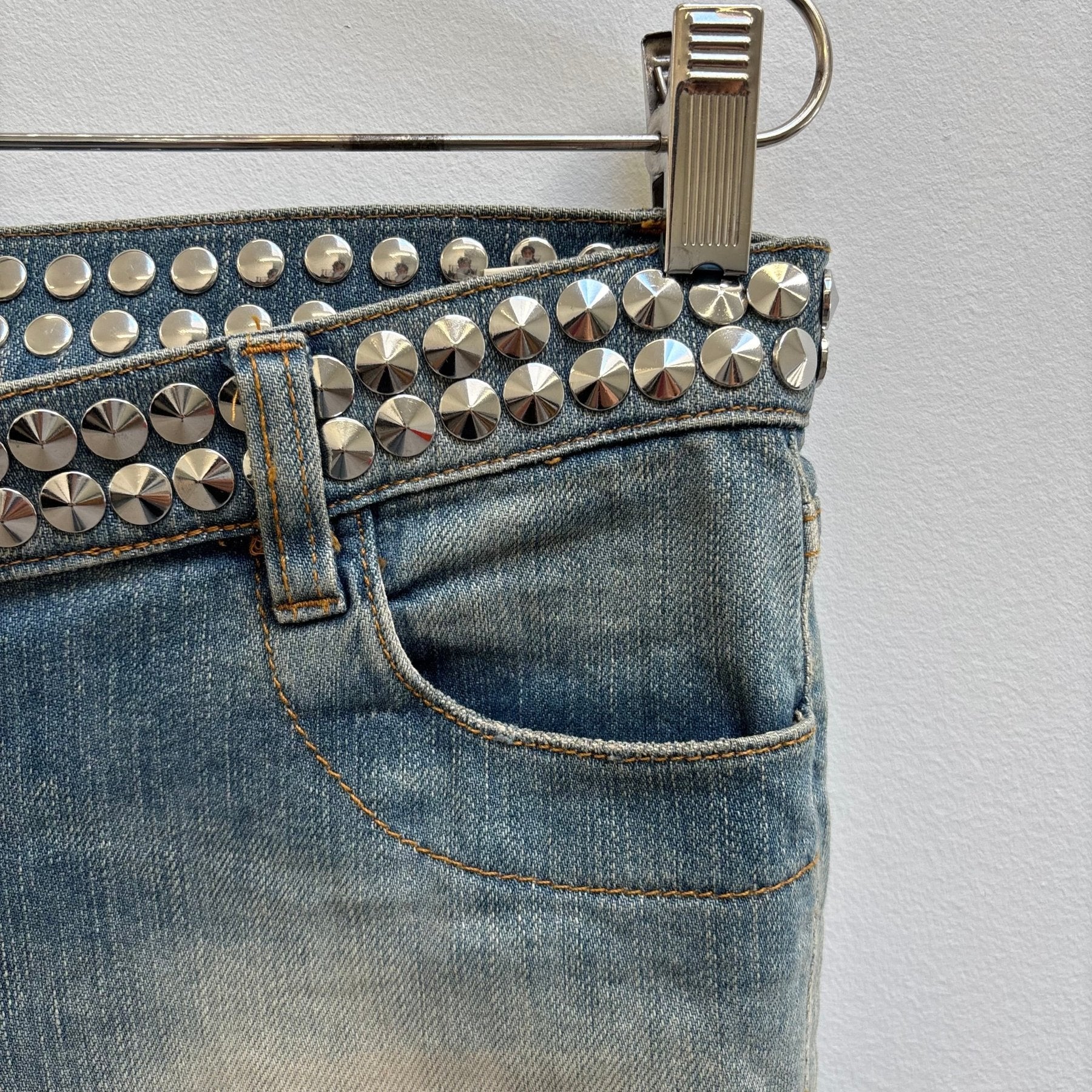 FW11 Balmain Studded Low Rise Skinny Jeans - Image 6