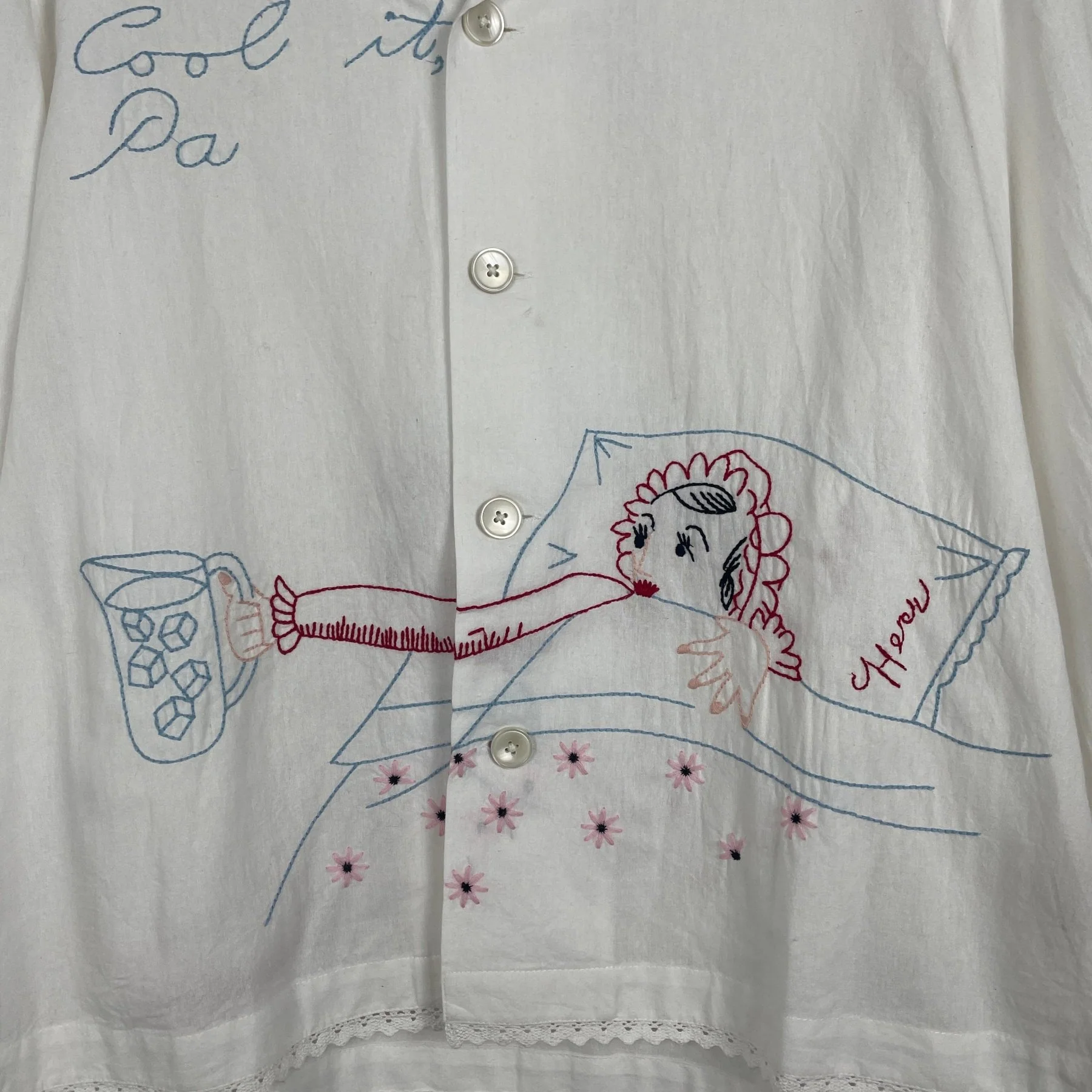 Bode Embroidered Button Up Shirt - Image 3