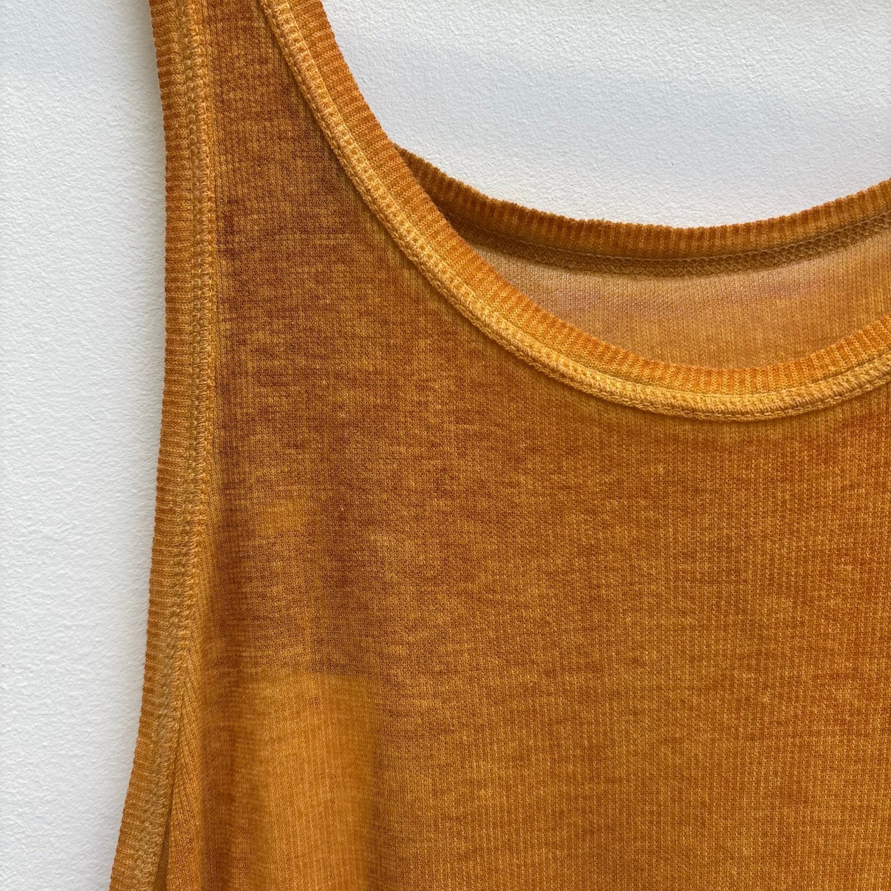 Boris Bidjan Saberi Burnt Yellow Tank Top - Image 3
