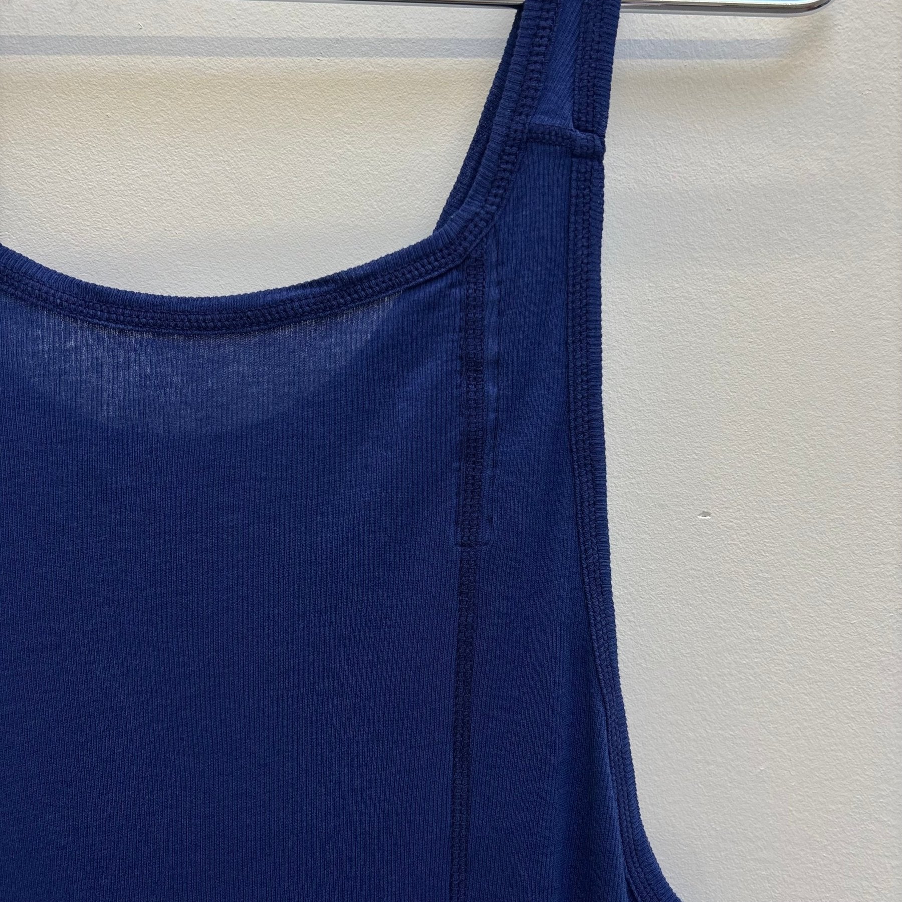 Boris Bidjan Saberi Nuclear Blue Micro Rib Tank Top - Image 5