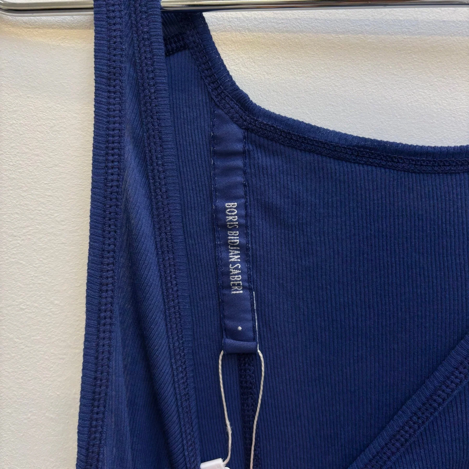 Boris Bidjan Saberi Nuclear Blue Micro Rib Tank Top - Image 6
