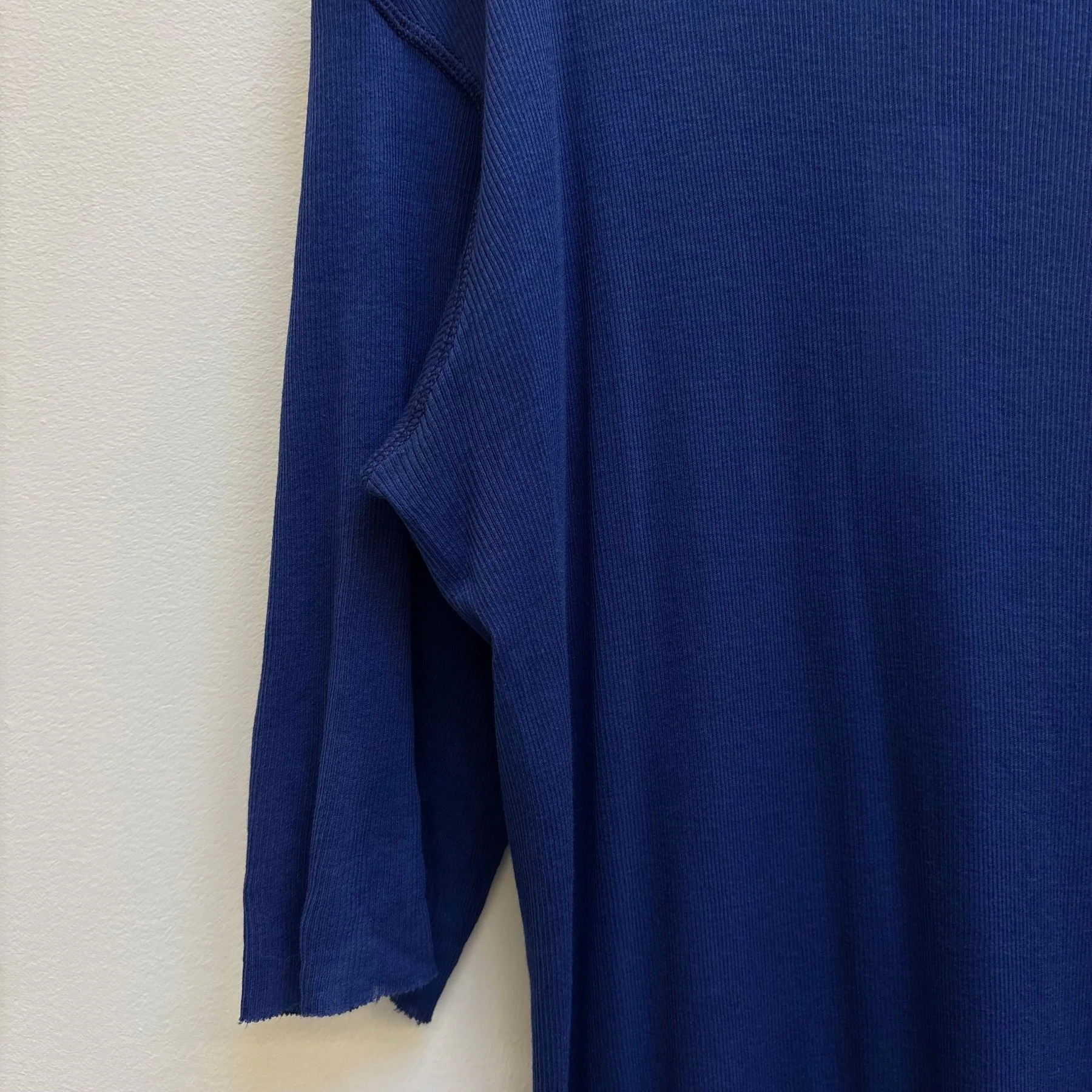 Boris Bidjan Saberi Nuclear Blue Micro Rib Tee - Image 4