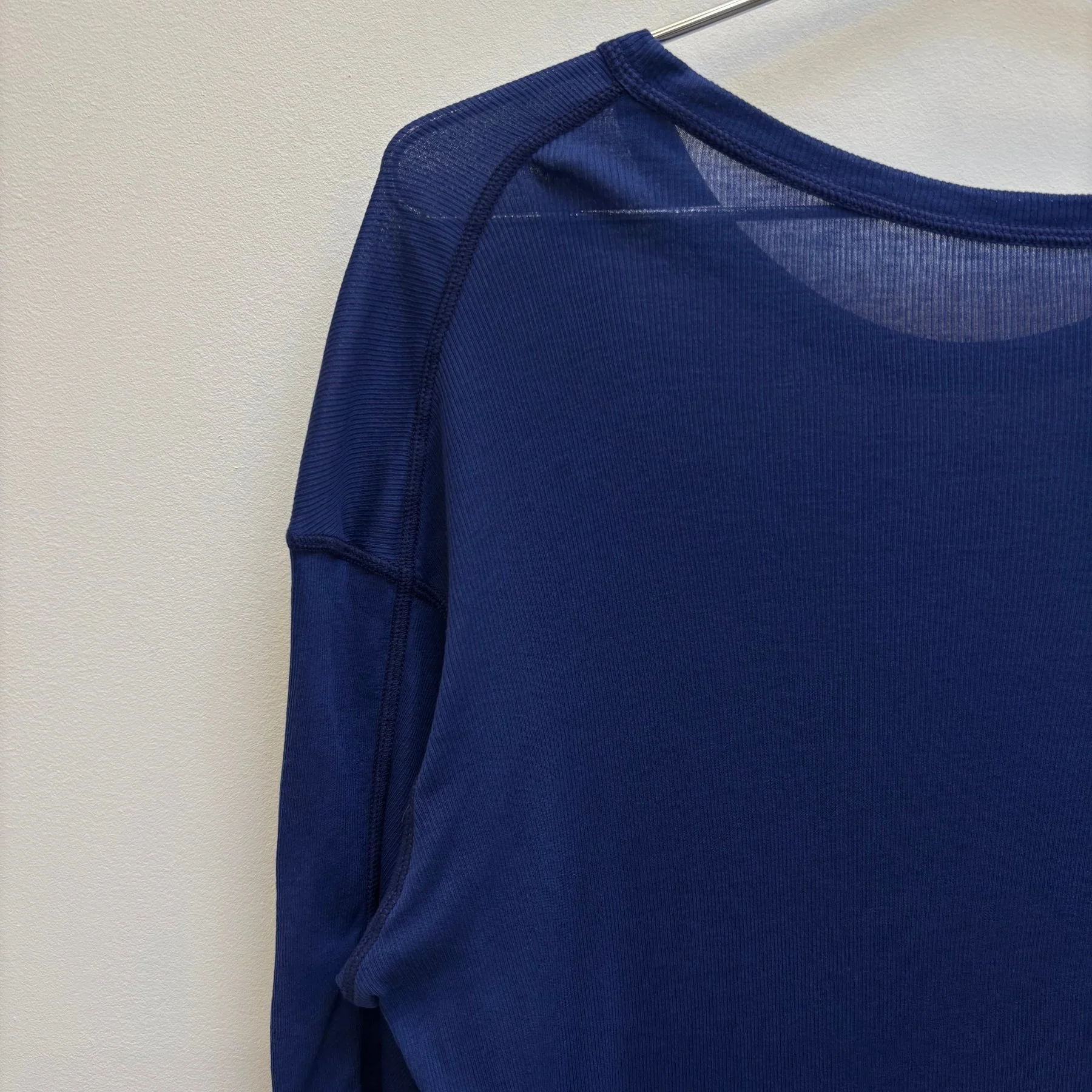 Boris Bidjan Saberi Nuclear Blue Micro Rib Tee - Image 6
