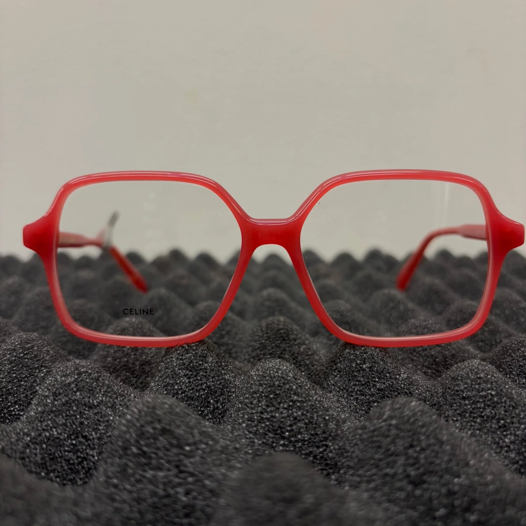 Celine Coral Square Frame Reading Glasses - Image 4