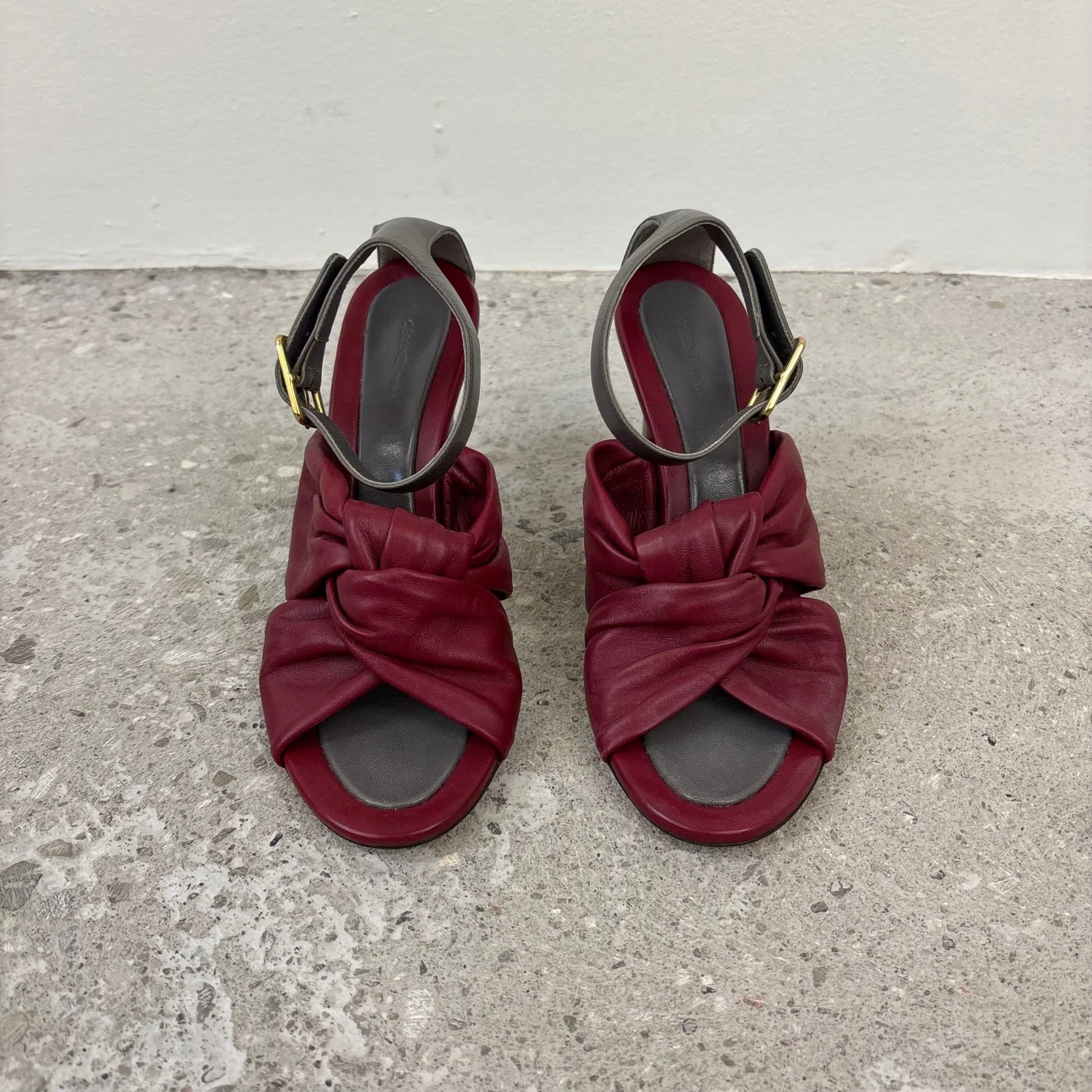 Celine Phoebe Philo Leather Sandal Heels - Image 3