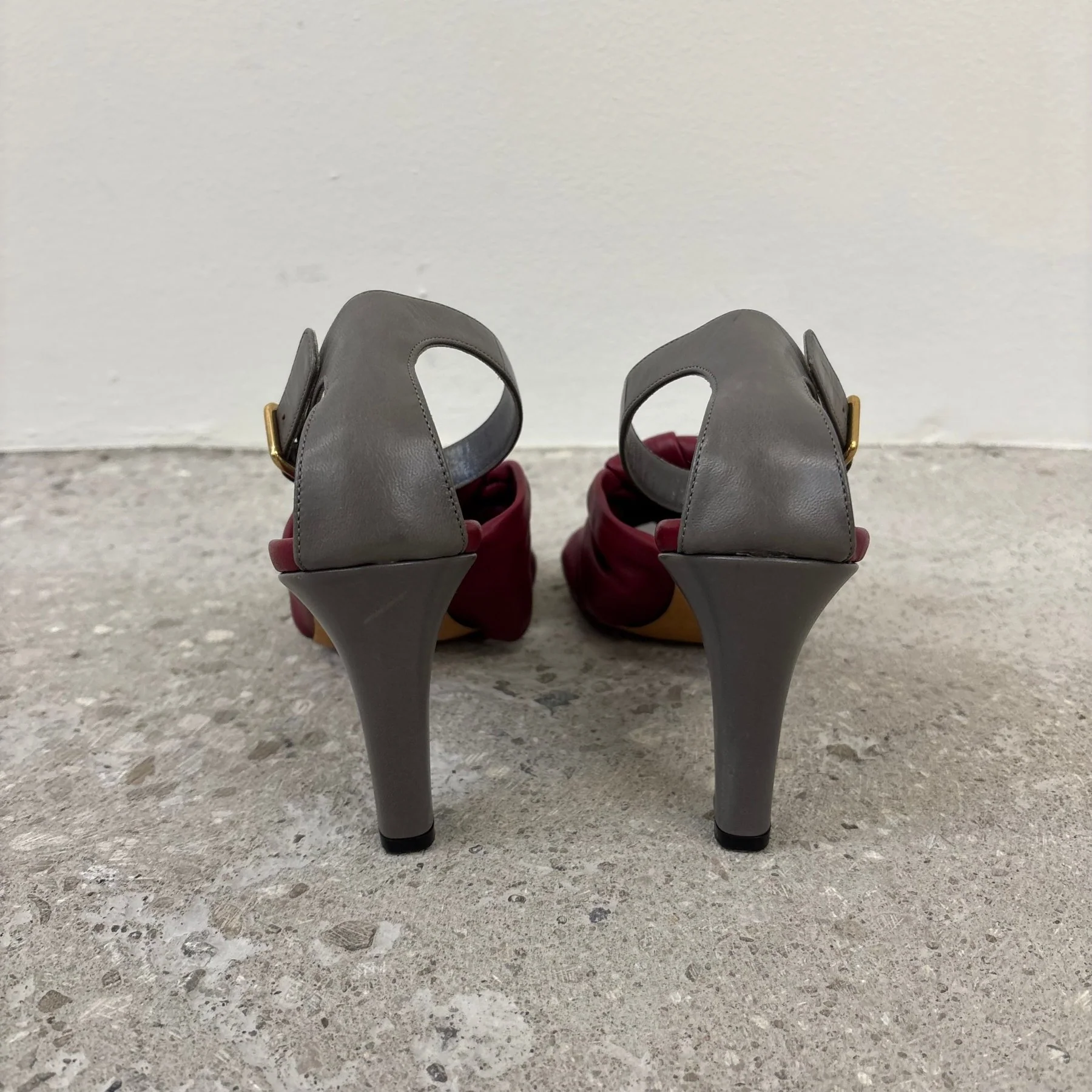 Celine Phoebe Philo Leather Sandal Heels - Image 4