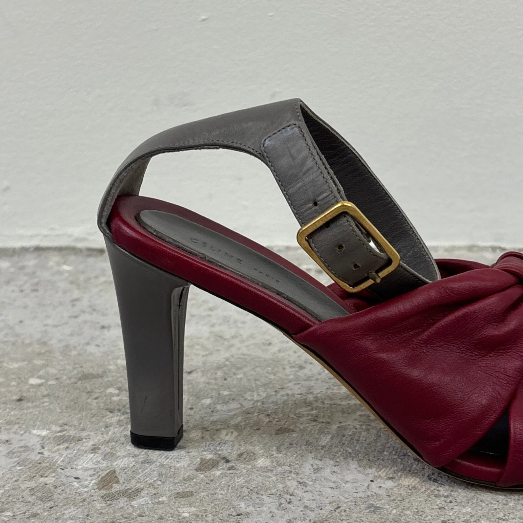 Celine Phoebe Philo Leather Sandal Heels - Image 6