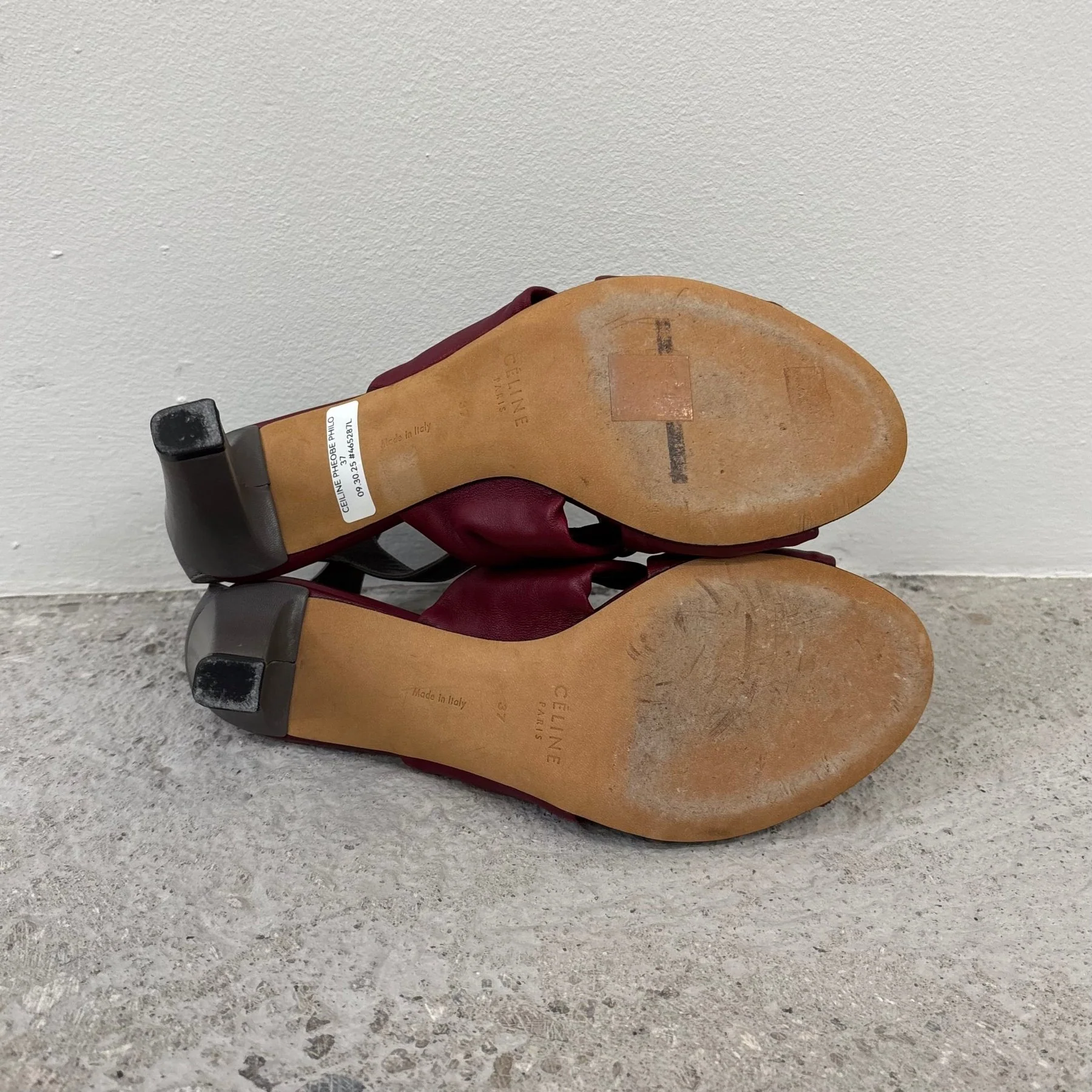 Celine Phoebe Philo Leather Sandal Heels - Image 7