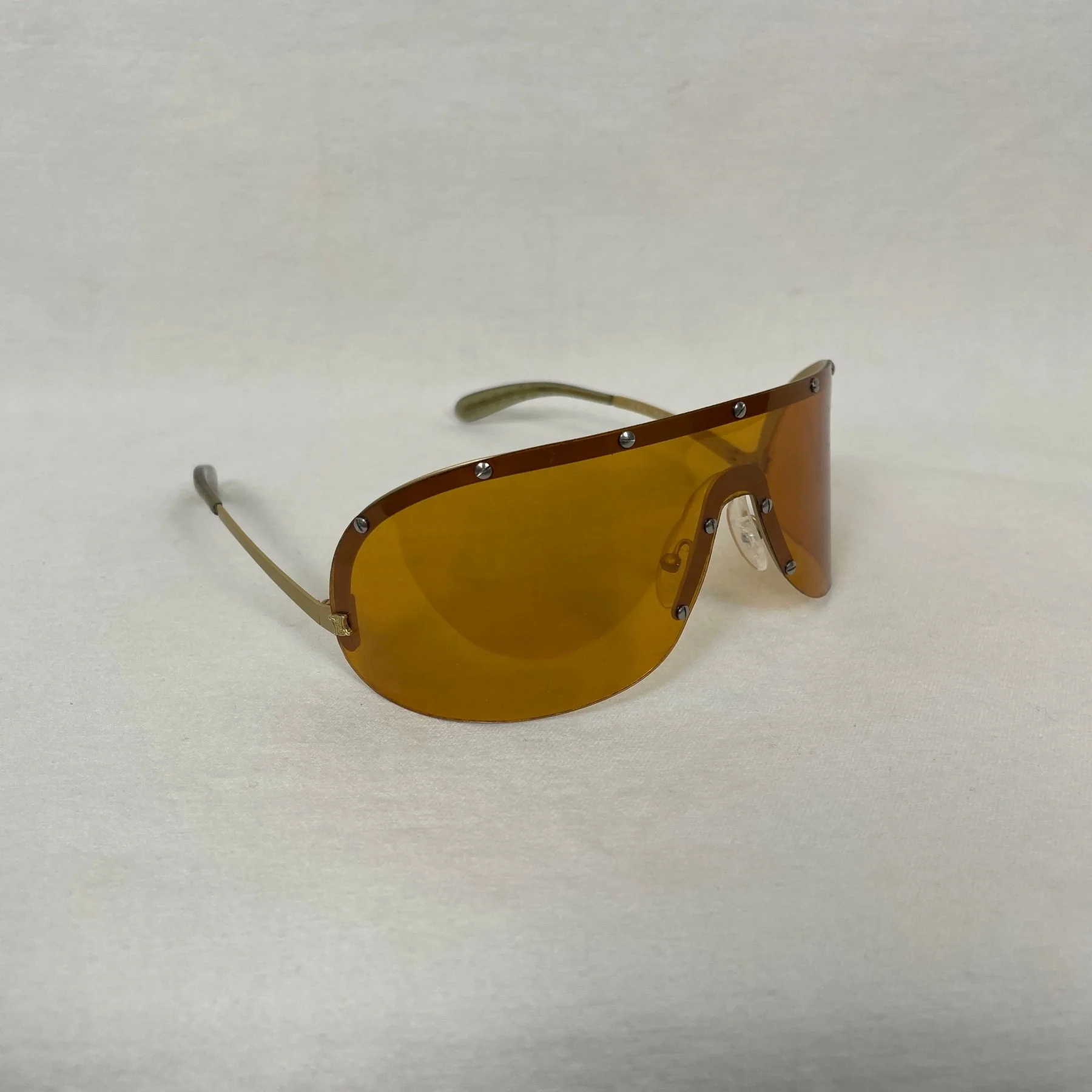 Celine Studded Aviator Sunglasses Yellow Tint - Image 4