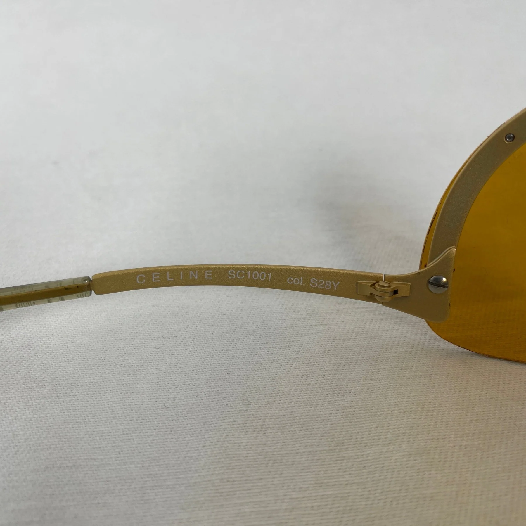 Celine Studded Aviator Sunglasses Yellow Tint - Image 8
