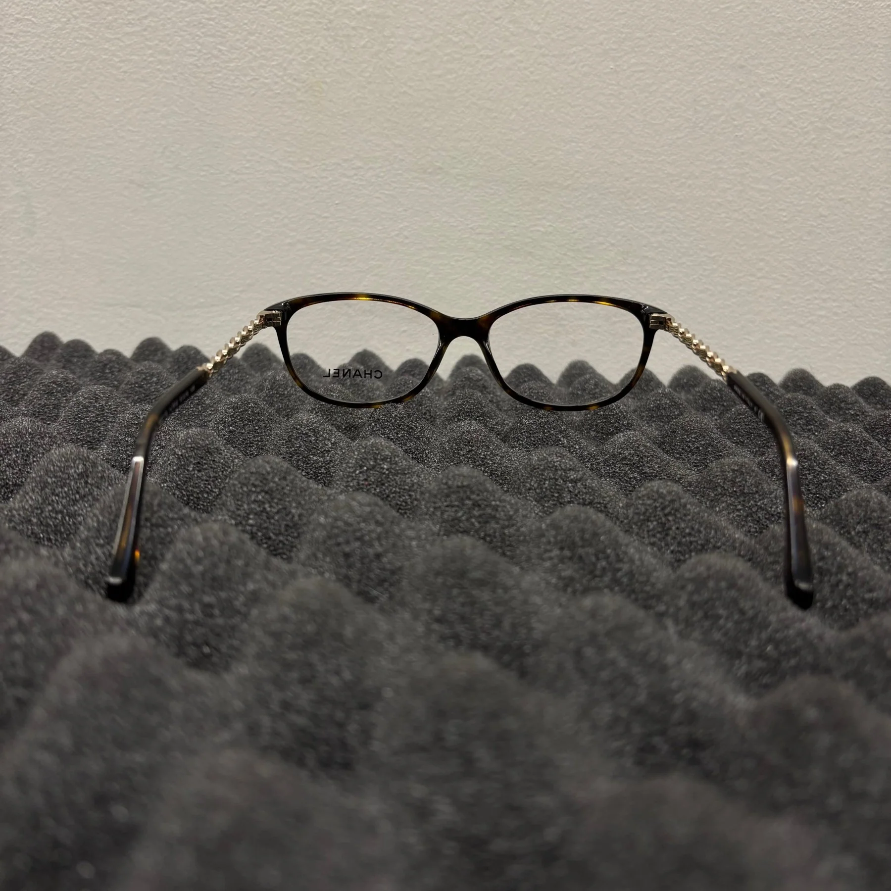 Chanel Dark Tortoise Chain Side Optical Glasses - Image 5