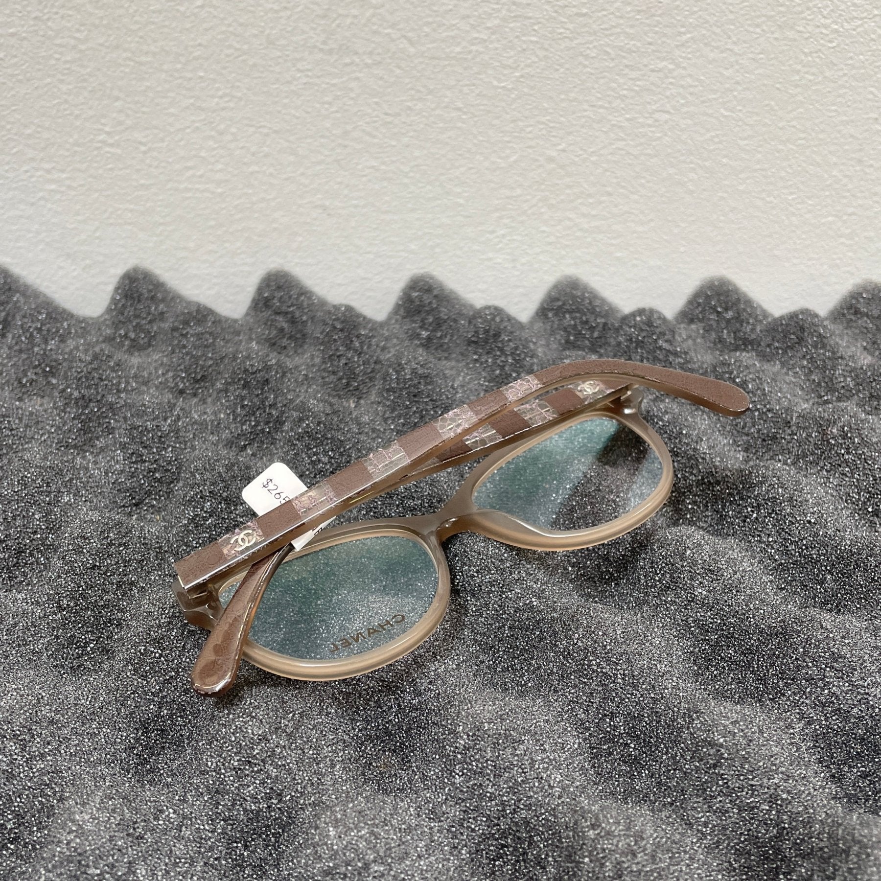 Chanel Plaid Crocodile Print Cat Eye Optical Glasses - Image 9