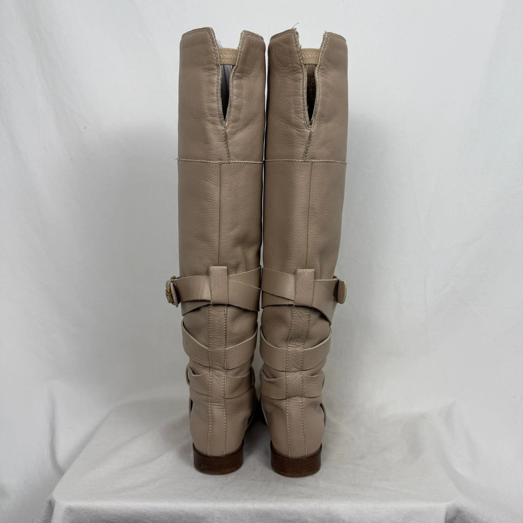 Chloe by Phoebe Philo Knee High Lined Riding Boots (Beige) - Image 4