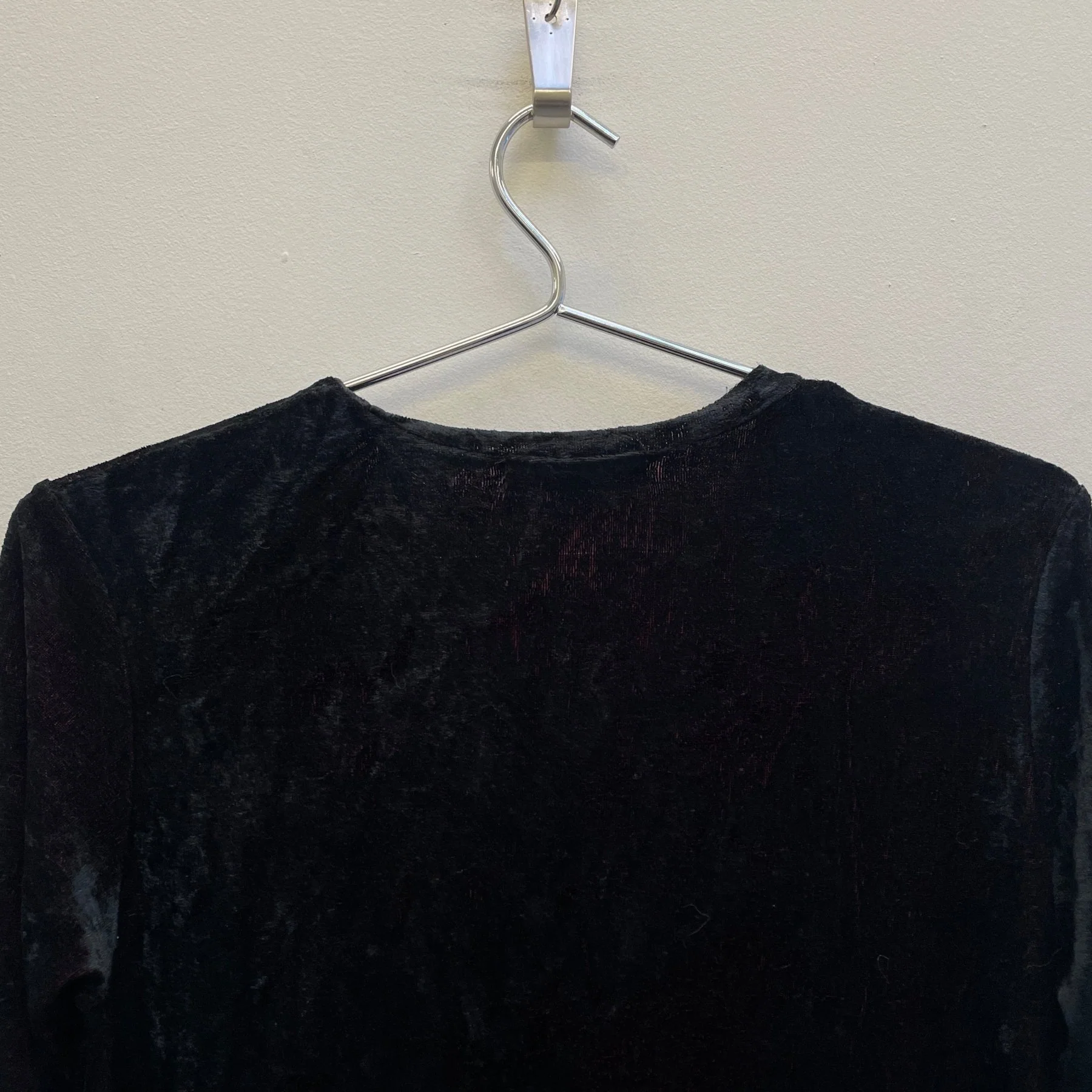 90s Comme Des Garçons Tricot Velvet Red Detail Dress - Image 6
