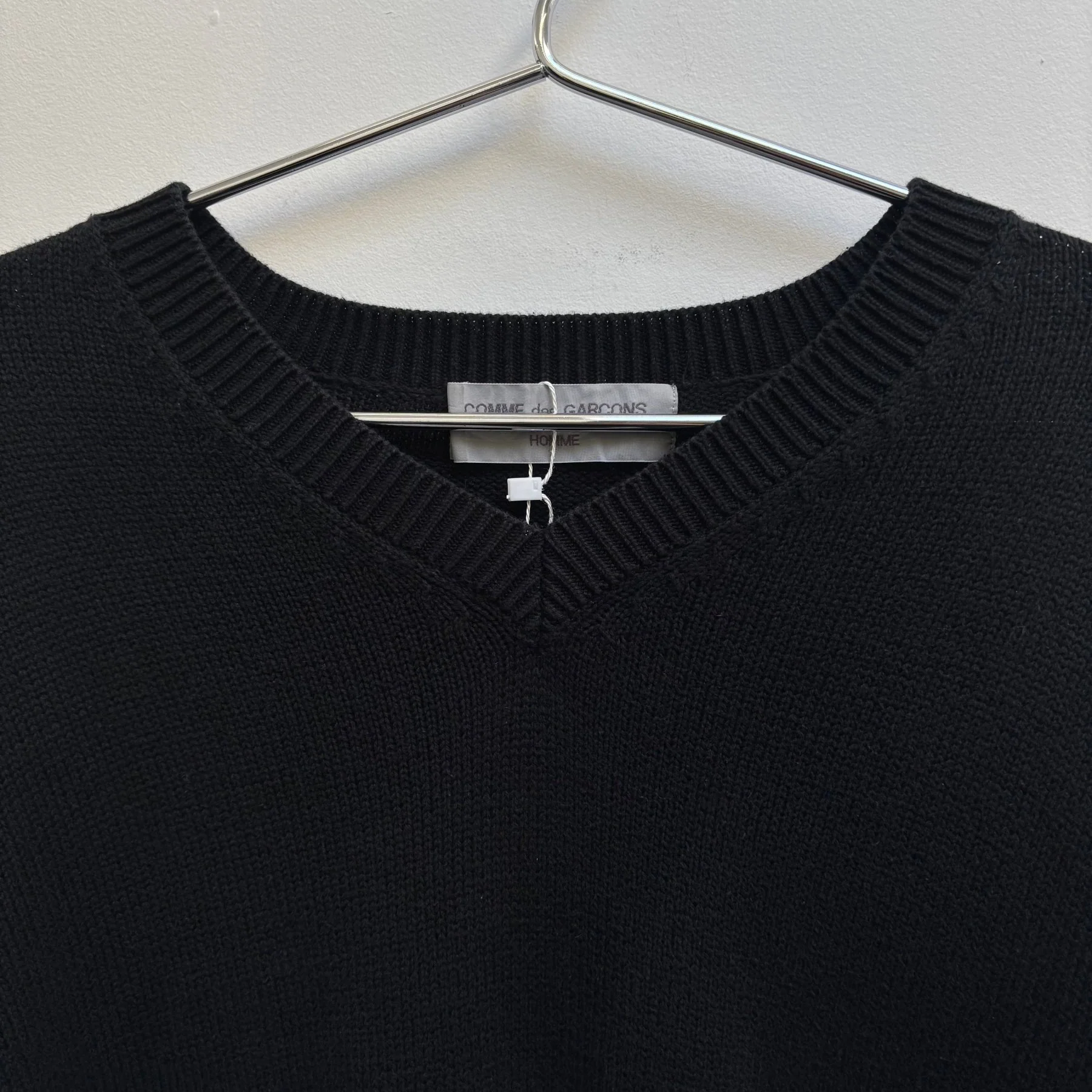 Comme Des Garçons V Neck Knit Sweater - Image 3