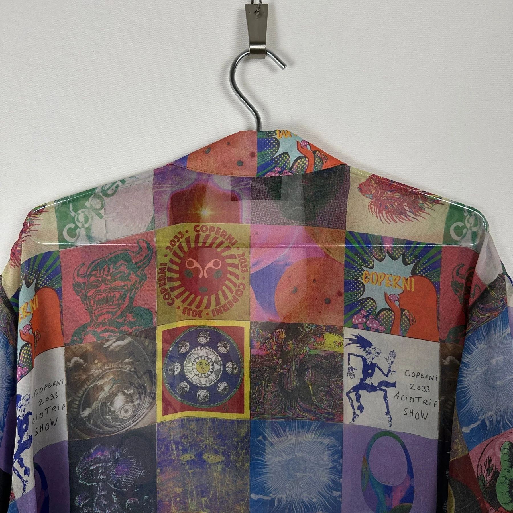 Coperni Sheer Silk Printed Button-Up Shirt - Image 7