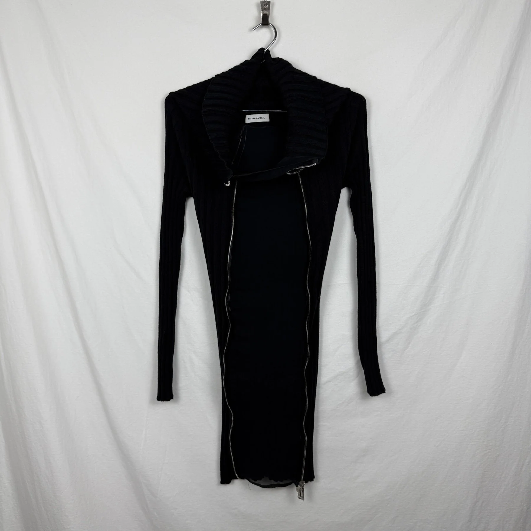 Costume National Rib Knit Zip Dress - Image 3